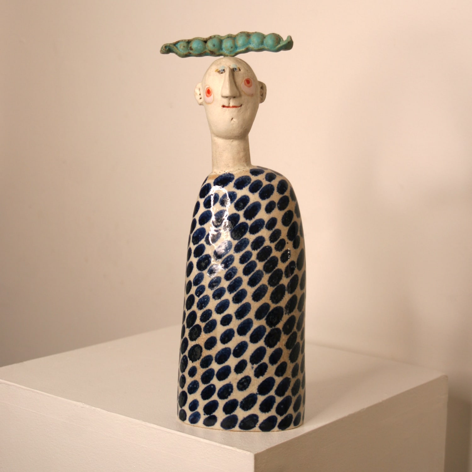 Jane Muir, Pea Pod Head, Blue Spots