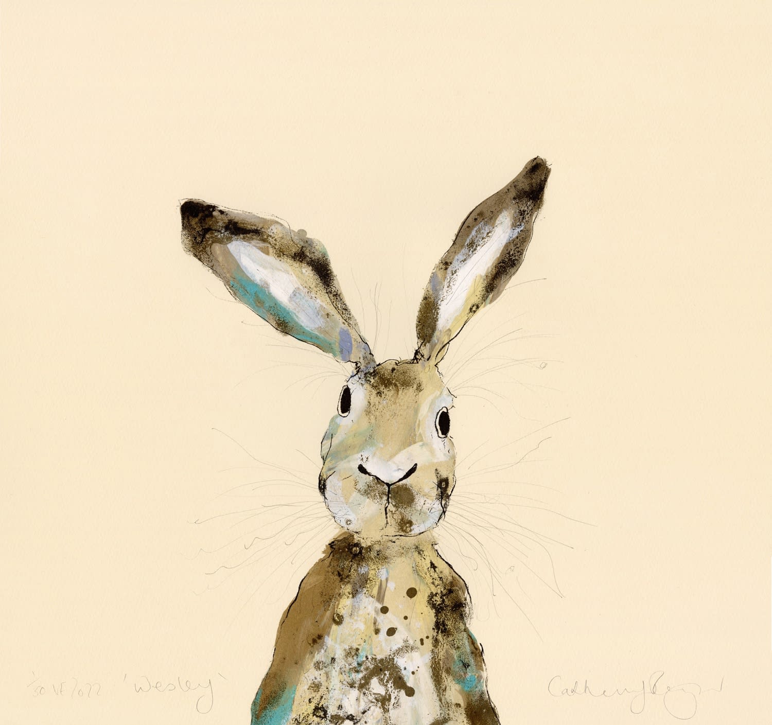 Catherine Rayner 'Wesley', Silkscreen Print