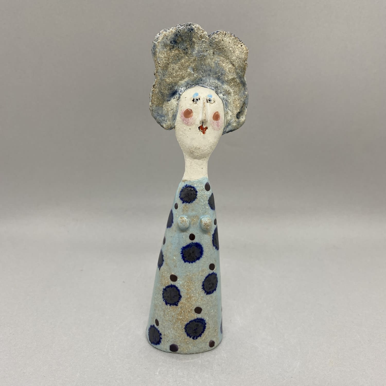 Jane Muir, Little Lady - Pale Blue with Dark Blue Spots , 2023