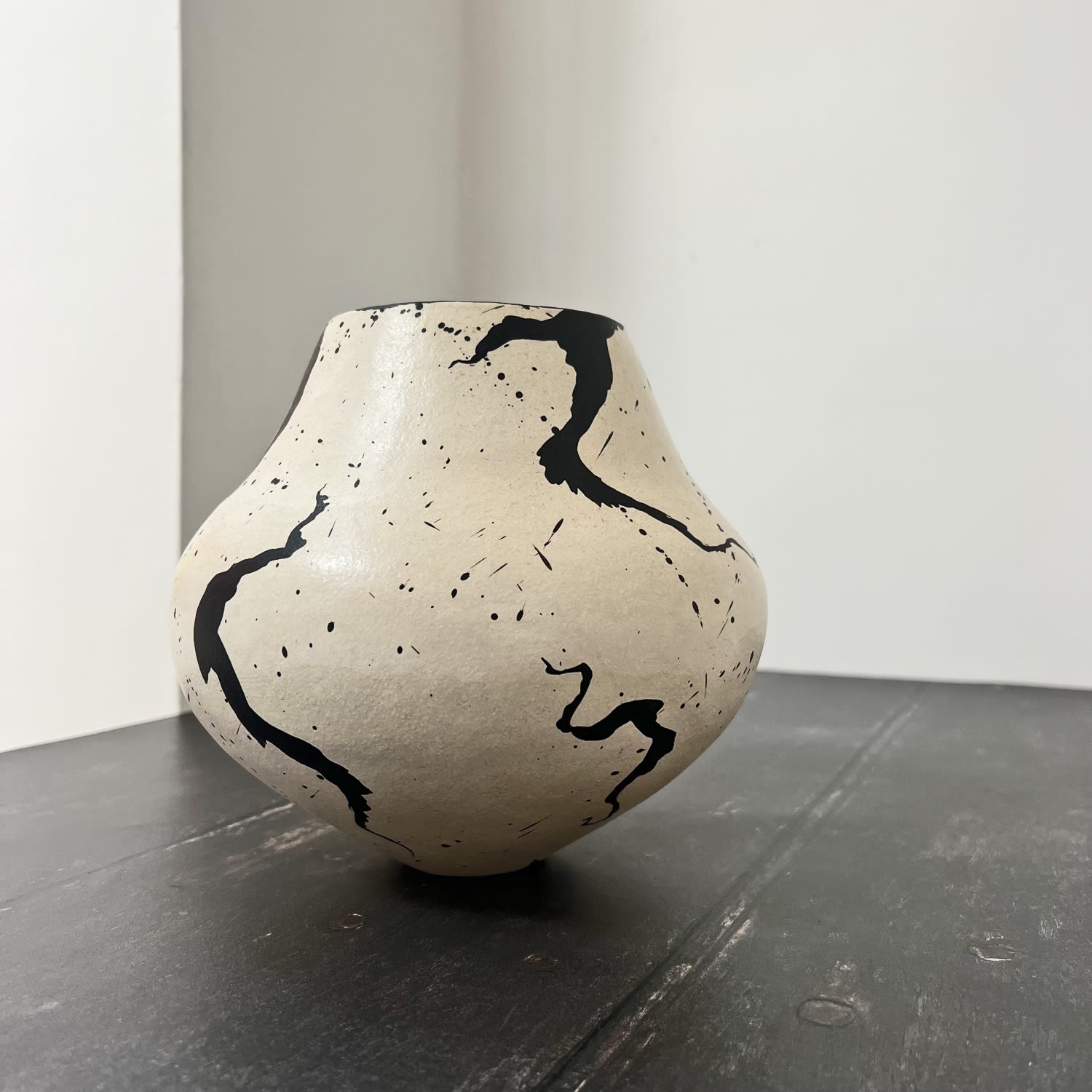 Ant & Di Edmonds - Tydd Pottery, Small Splatter Vessel #2, 2024