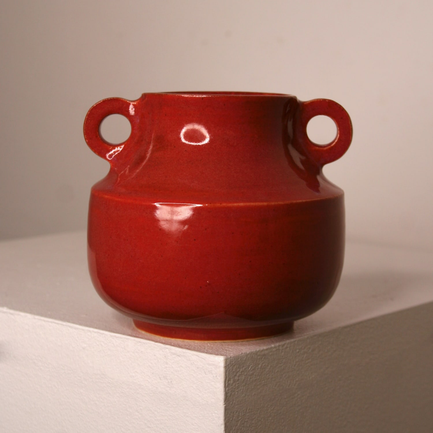 Lucy Physick, Medium Loop Vase - Coral