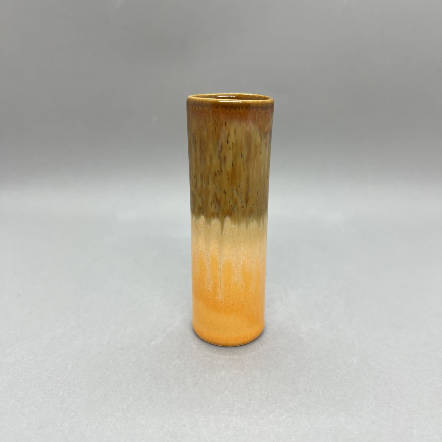 Yuta Segawa, Cylinder Vase - Small Biscuit & Orange