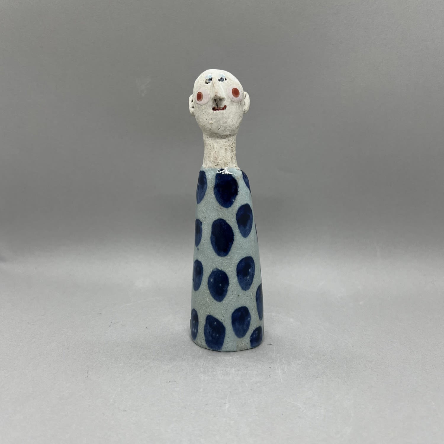 Jane Muir, Little Man - Pale Blue, Large Blue Spots