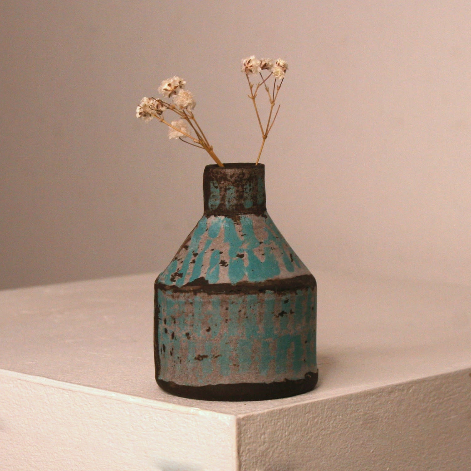 Elly Wall, Teal Bud Vase