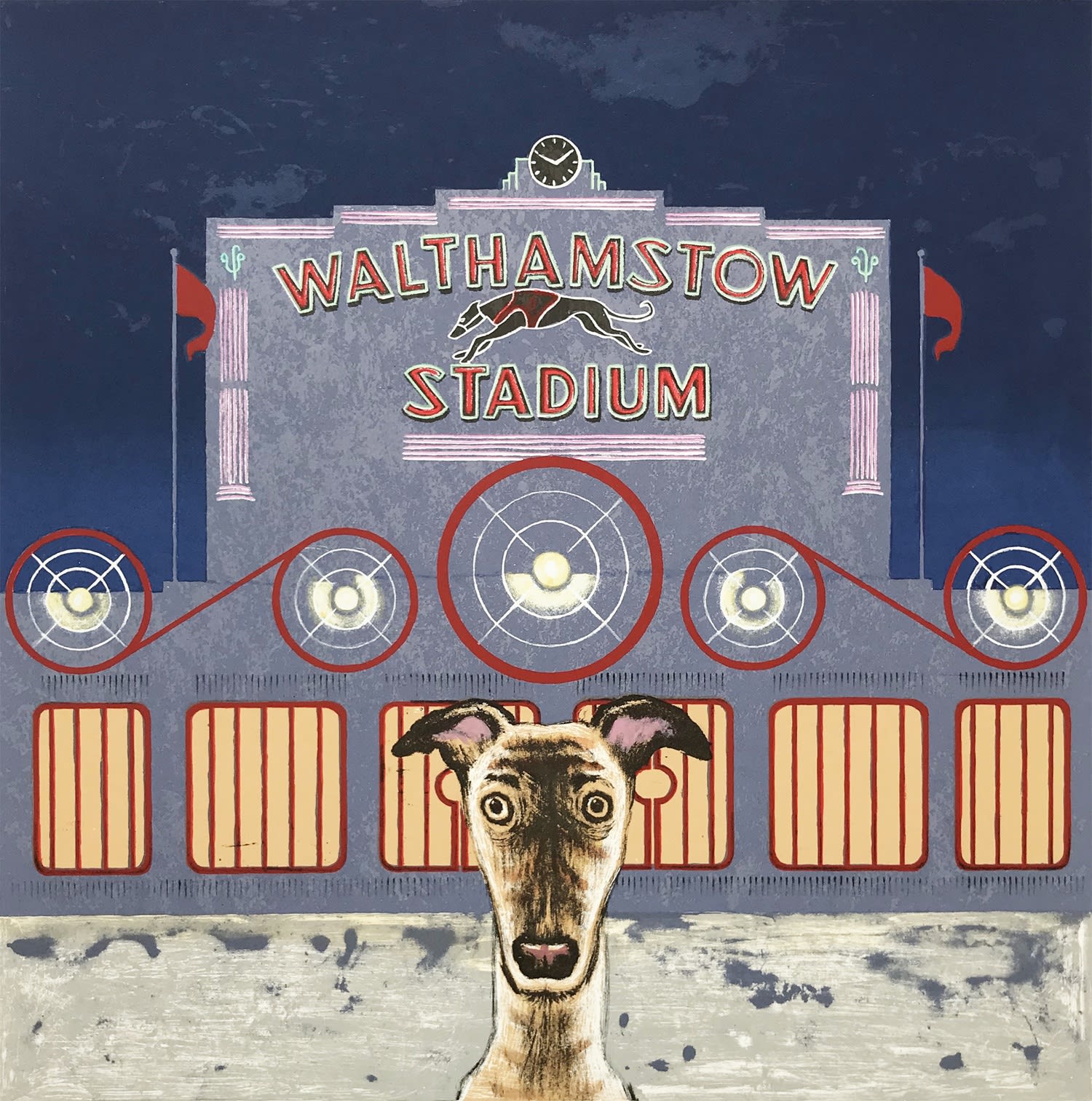 Mychael Barratt, Wes Anderson's Dog - Walthamstow Stadium, 2019