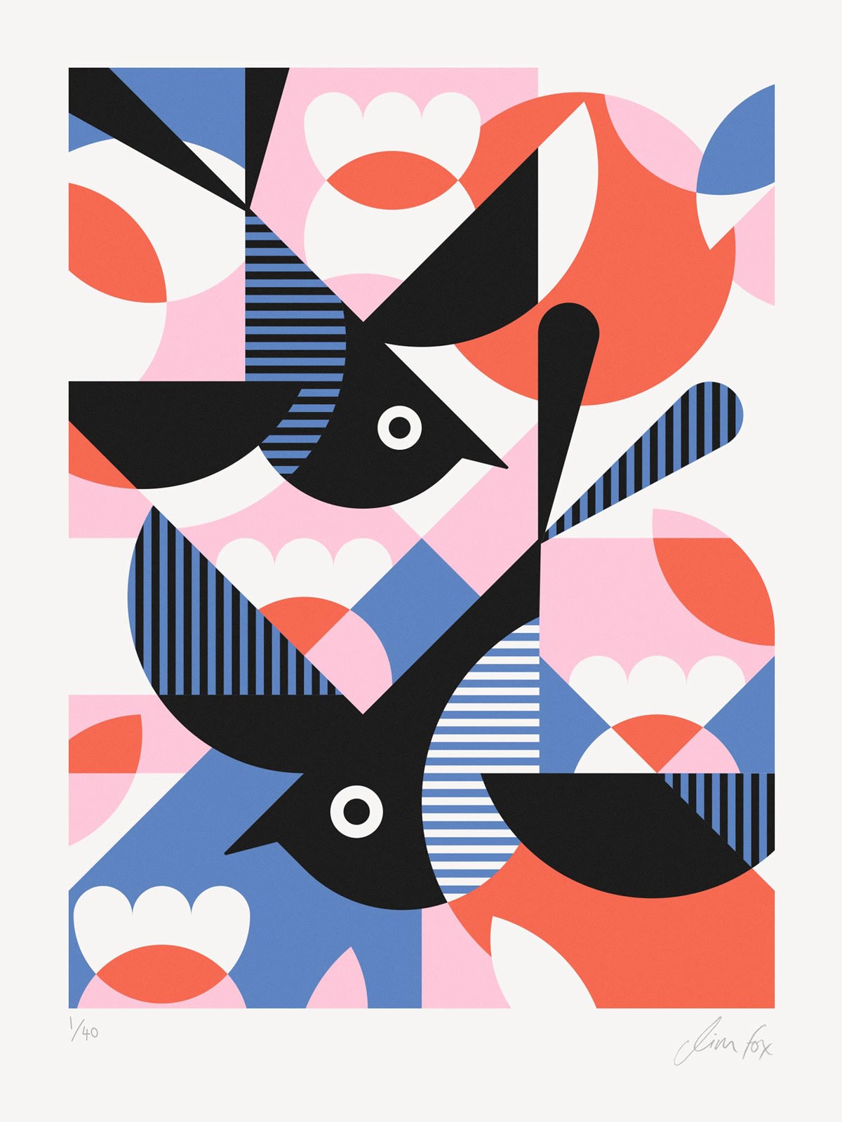 Jim Fox, Two Diving Swallows