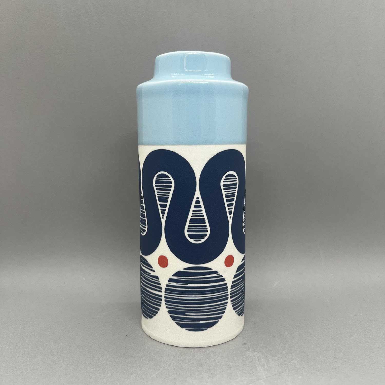 MapMap, Cylinder Vase - Blue, Red & Navy