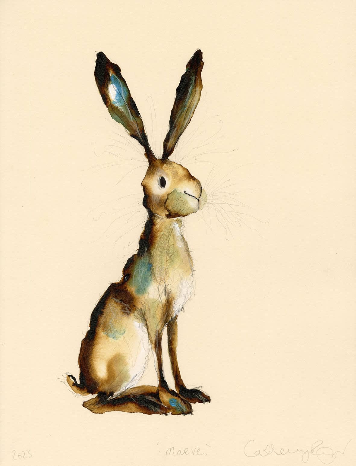 Catherine Rayner 'Maeve', Original Watercolour & Ink