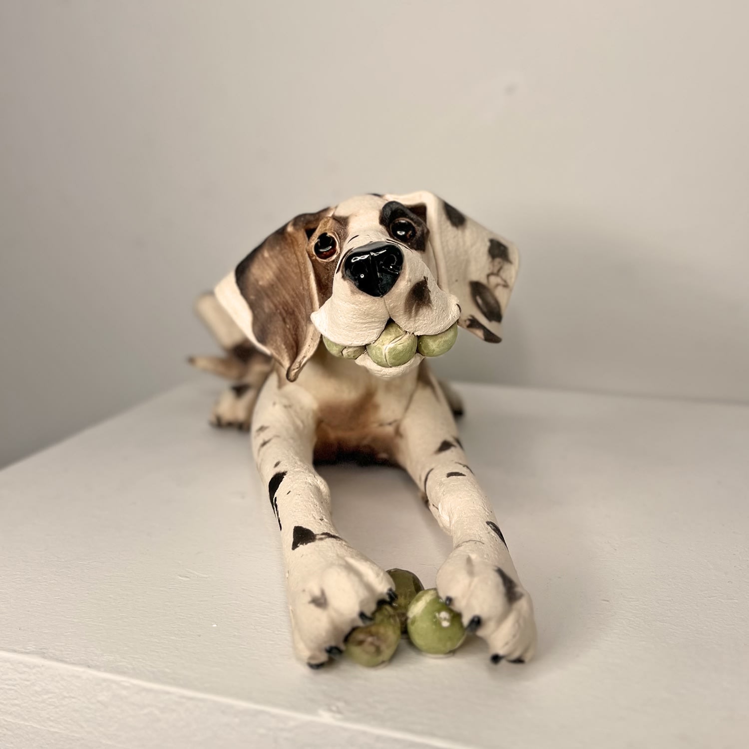 Virginia Dowe Edwards, Patchy Spotty Dog With Tennis Balls, 2024