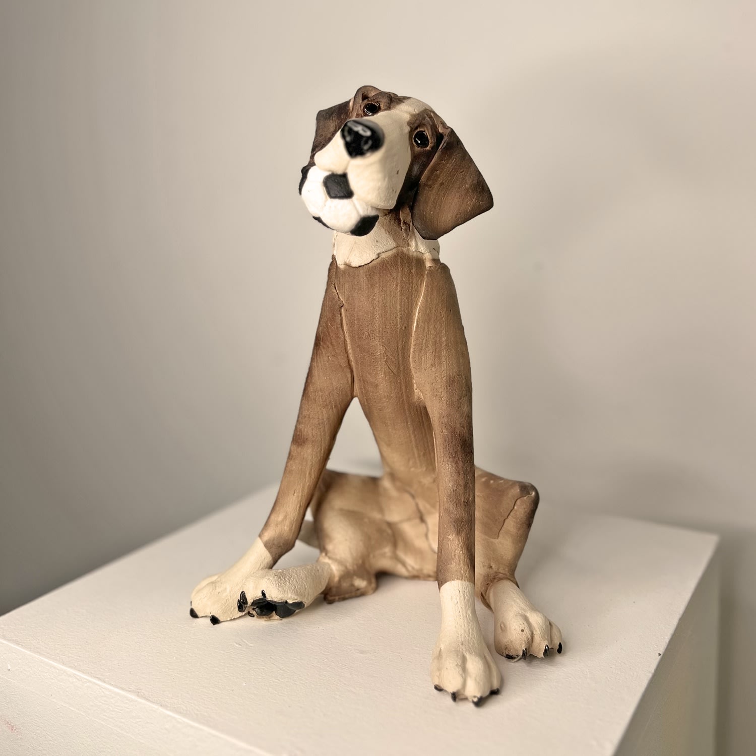 Virginia Dowe Edwards, Seated Patchy Dog With Football , 2025