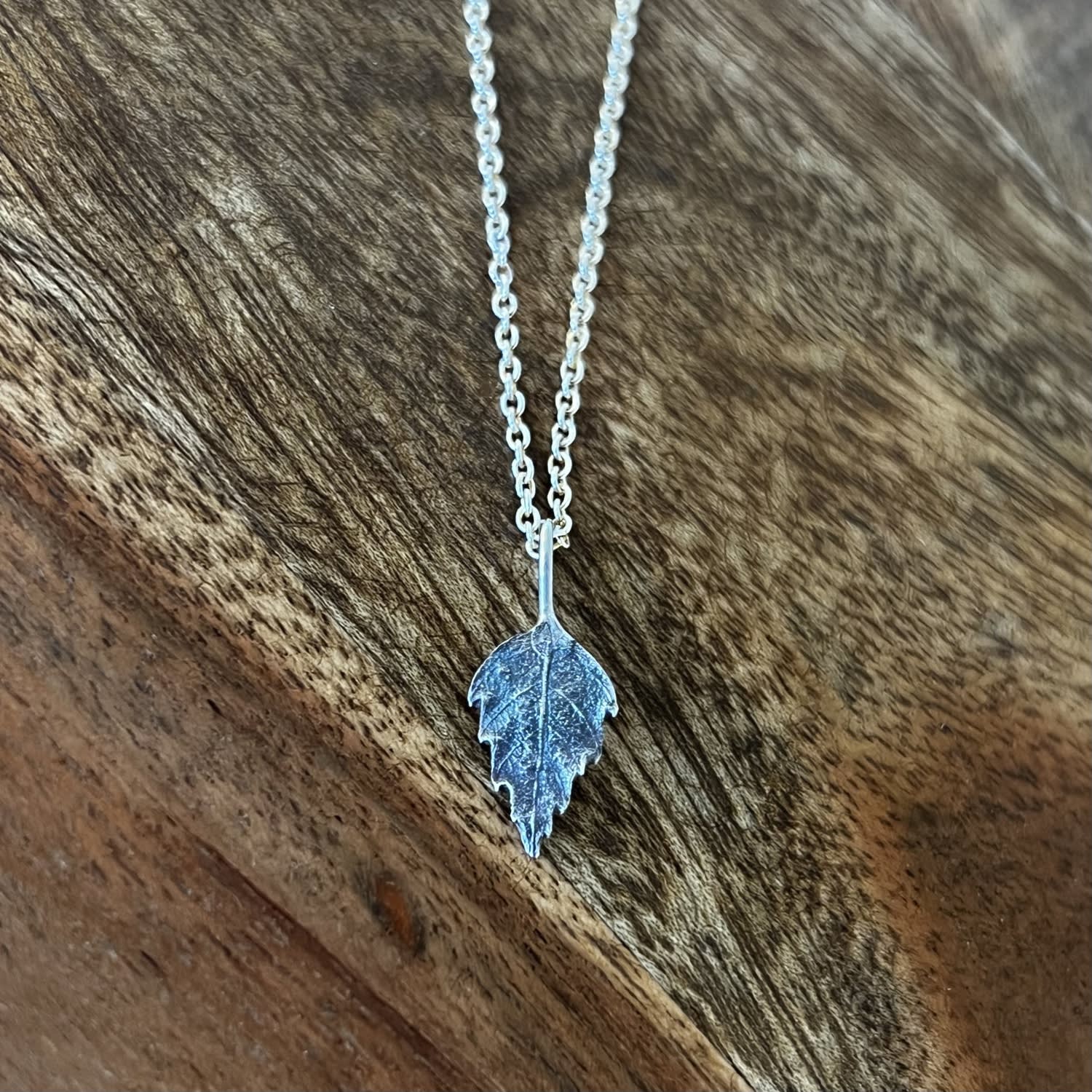 Lucy Jade Sylvester, Tiny Birch Leaf Pendant