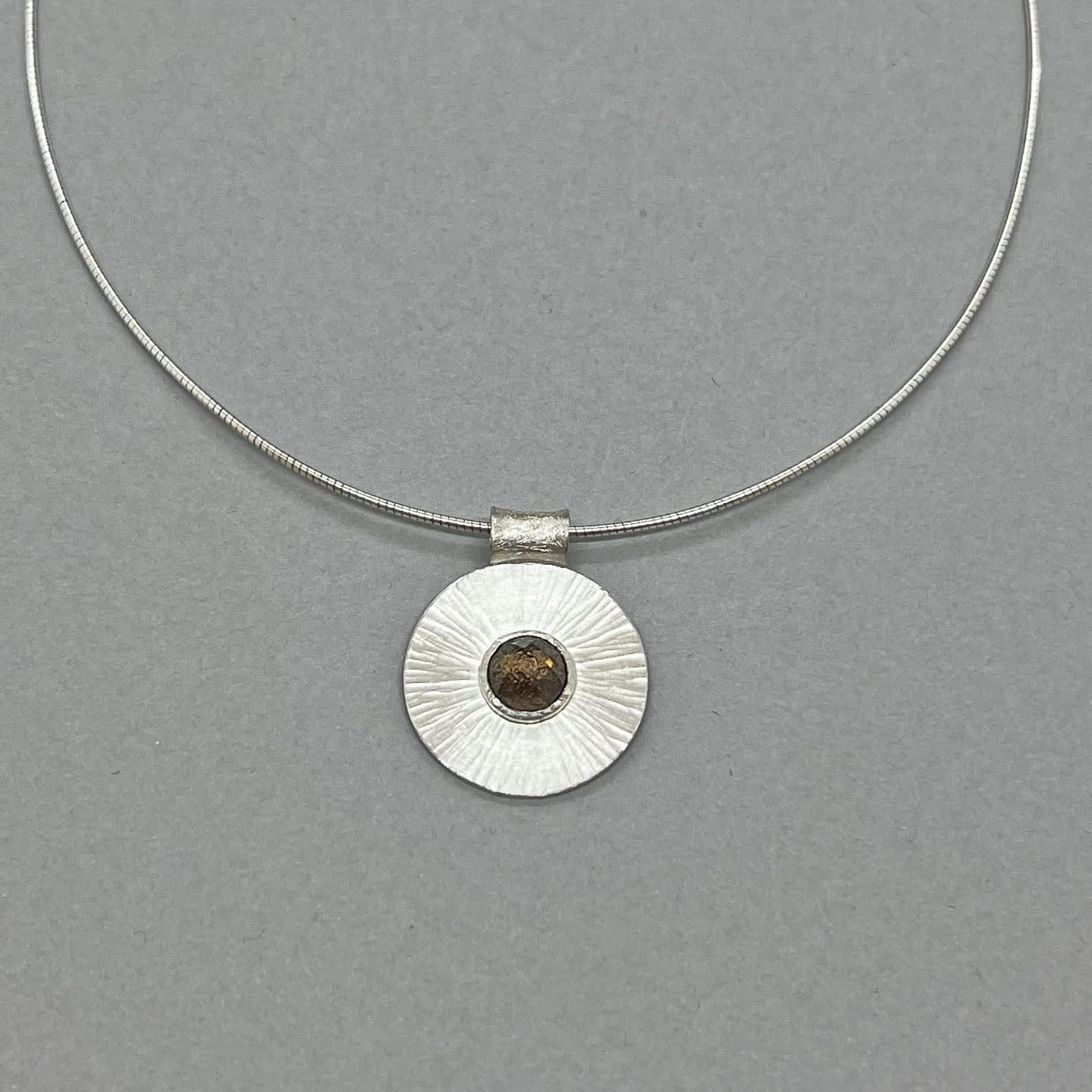 Emily Fermor, Smoky Quartz Rays Pendant Necklace - Small