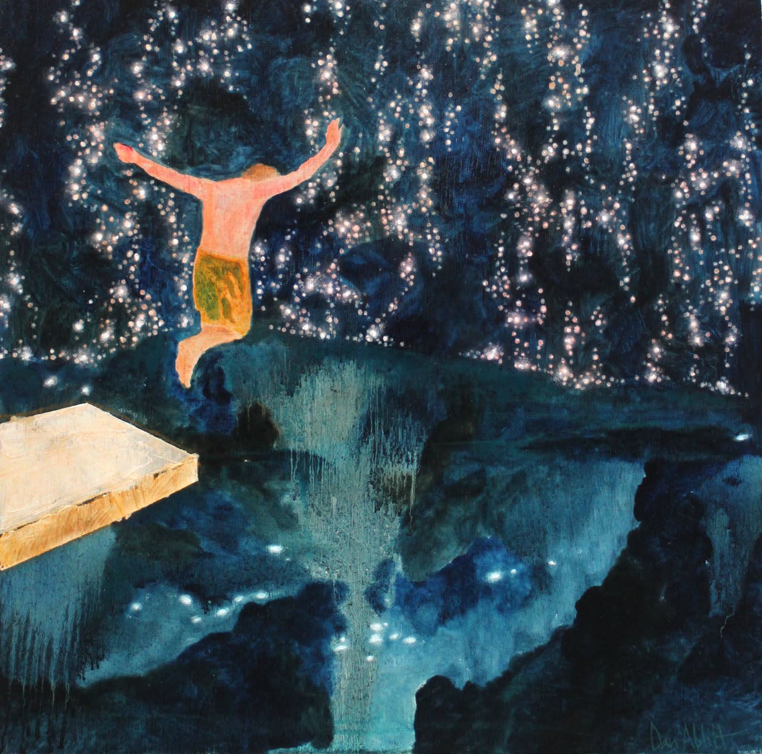 Daniel Ablitt 'Leap Of Faith (Study), Oil on Panel