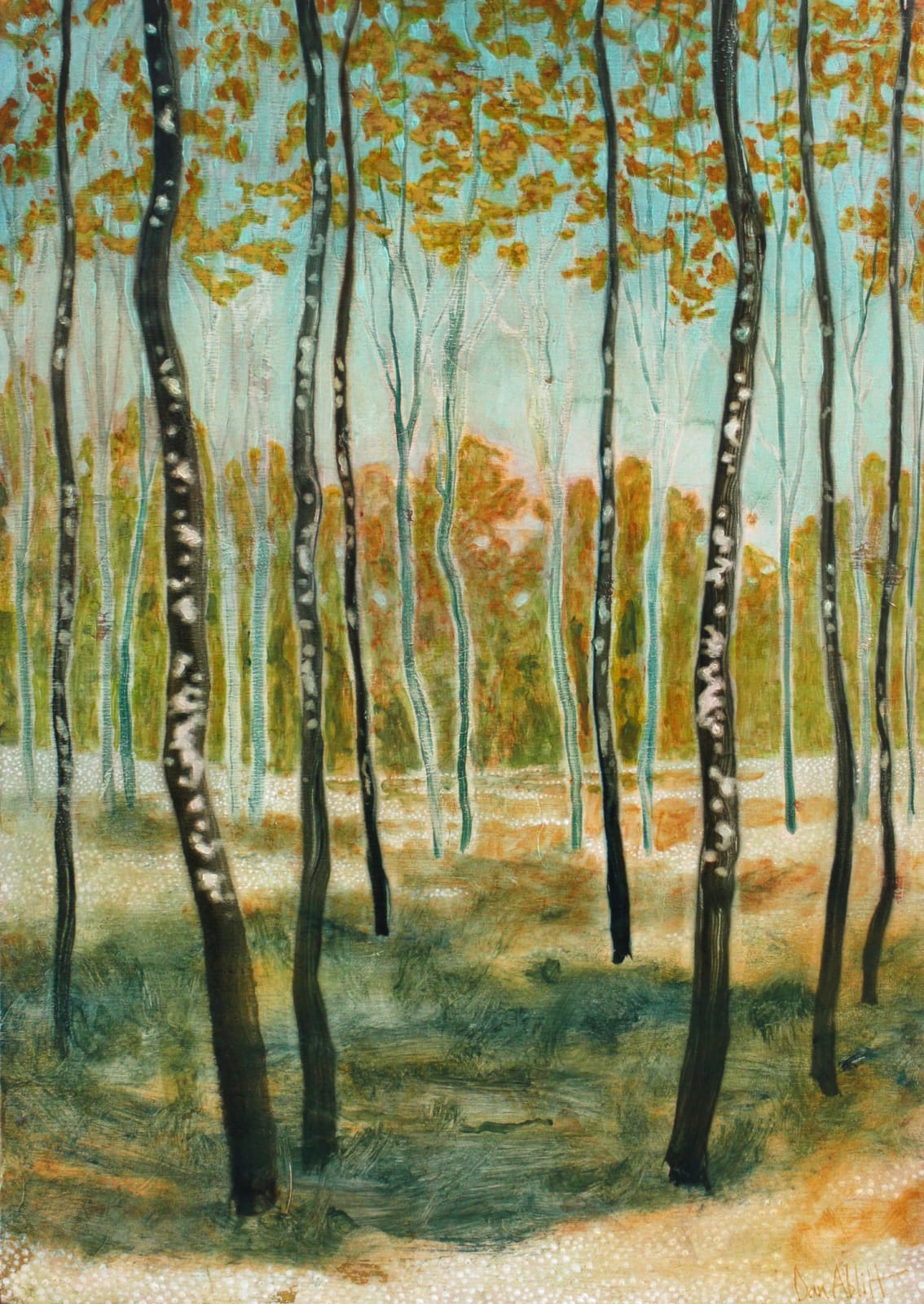 Daniel Ablitt 'Glowing Treeline (Study)', Oil on Panel