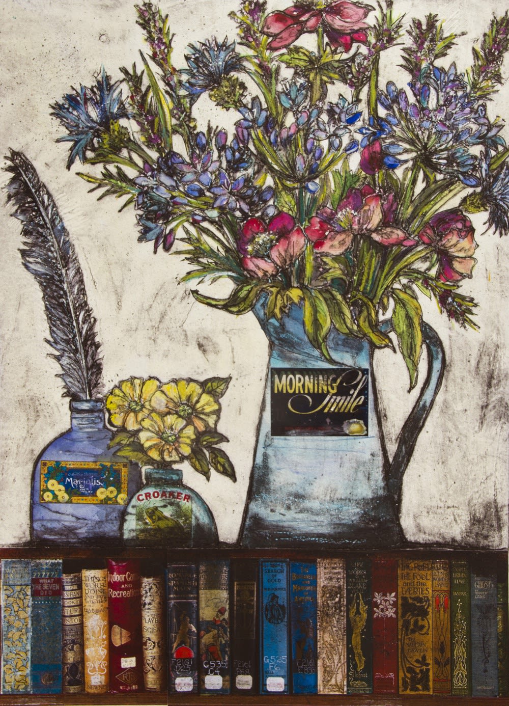 Vicky Oldfield, Flowers and Books, 2020