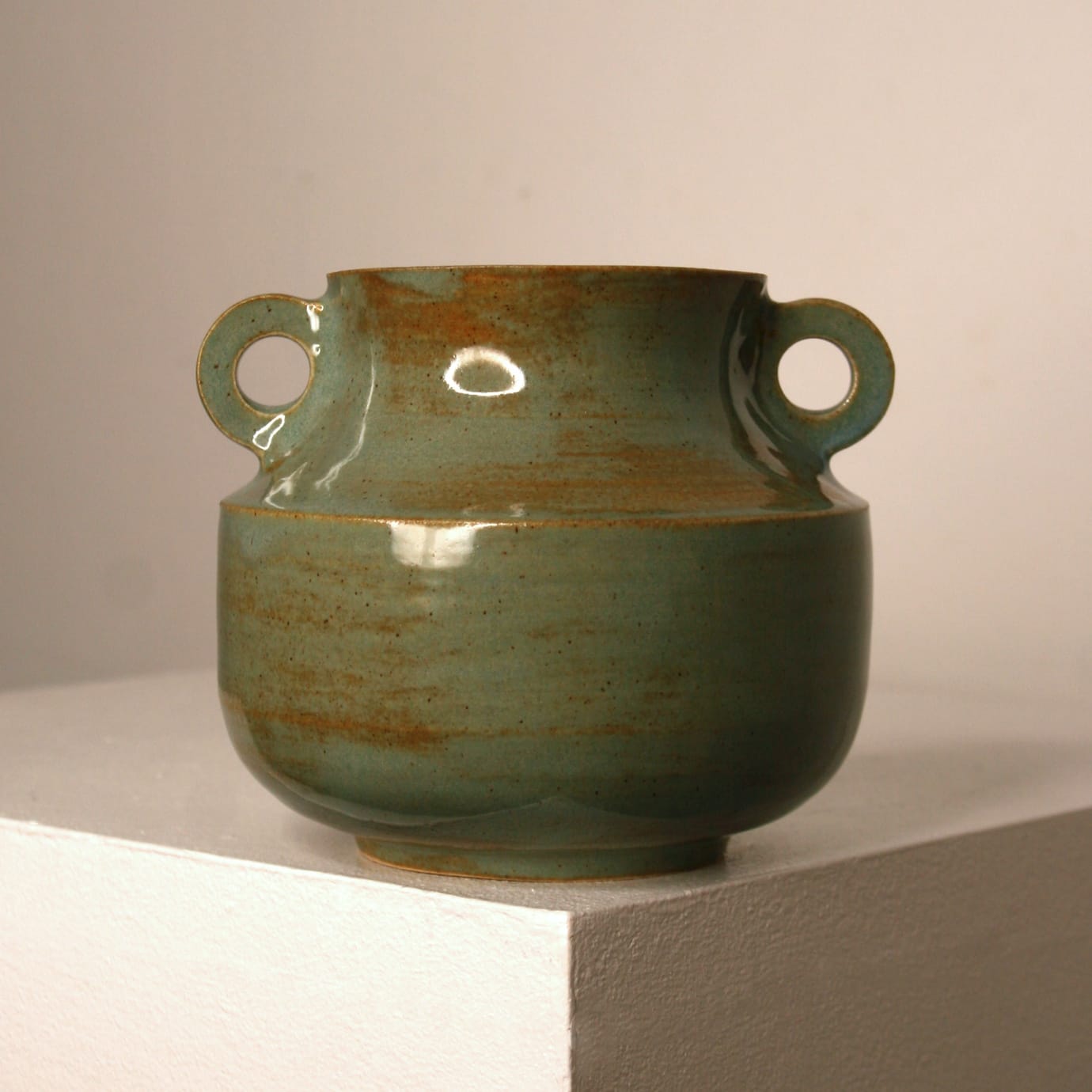 Lucy Physick, Medium Loop Vase - Sage