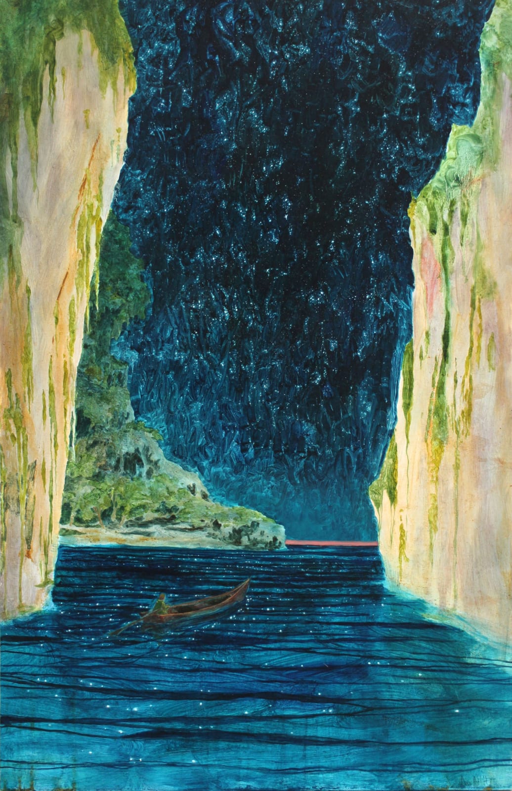 Daniel Ablitt 'Cascade Of Stars (Through The Canyon)', Oil on Panel