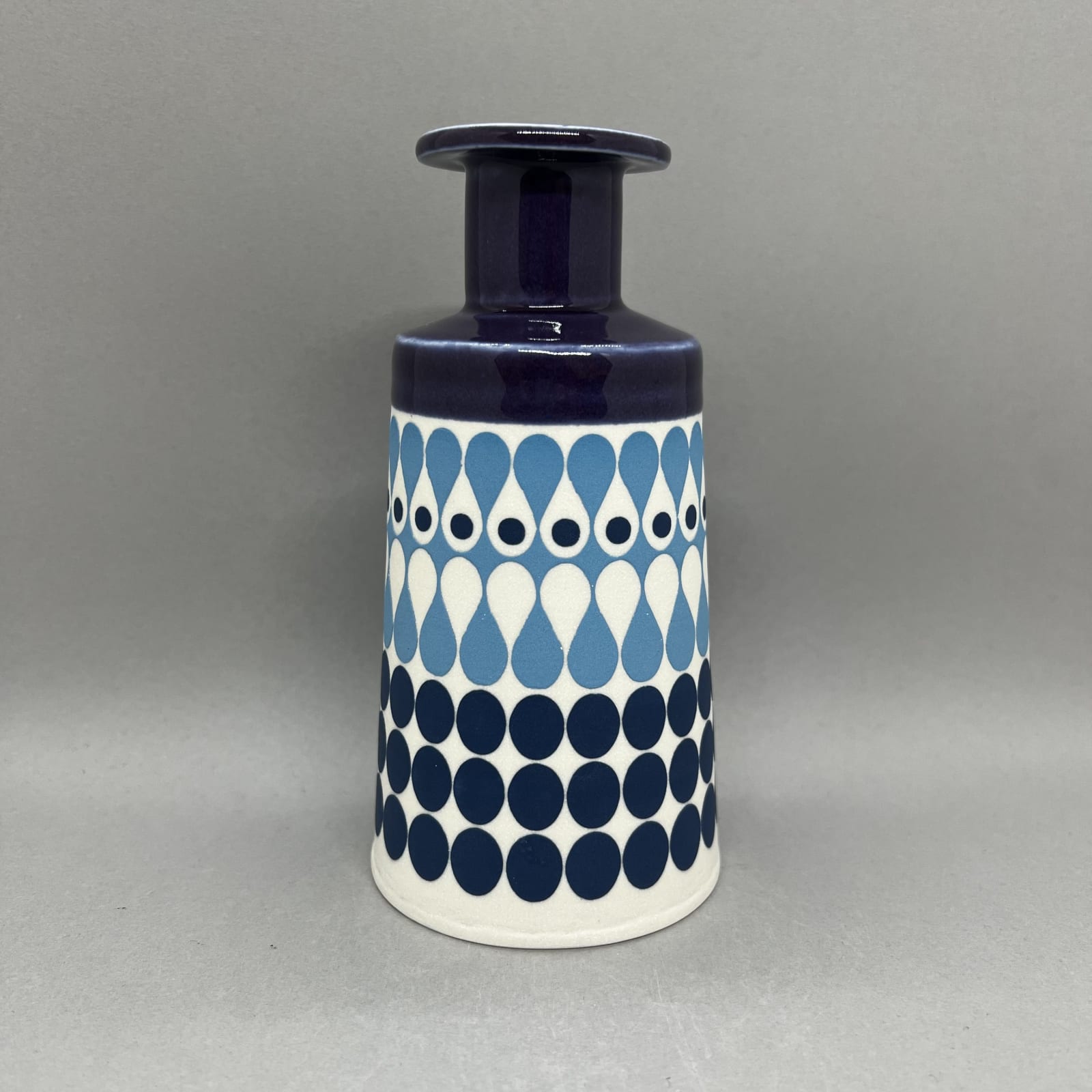 MapMap, Medium Bottle Cone Vase - Purple, Sky Blue & Navy