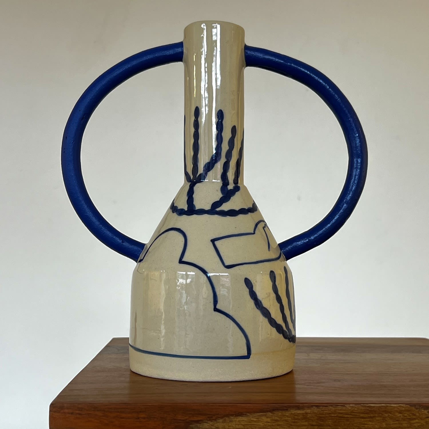 Sophie Alda, Extra Large Eared Jug - Stoneware & Pattern
