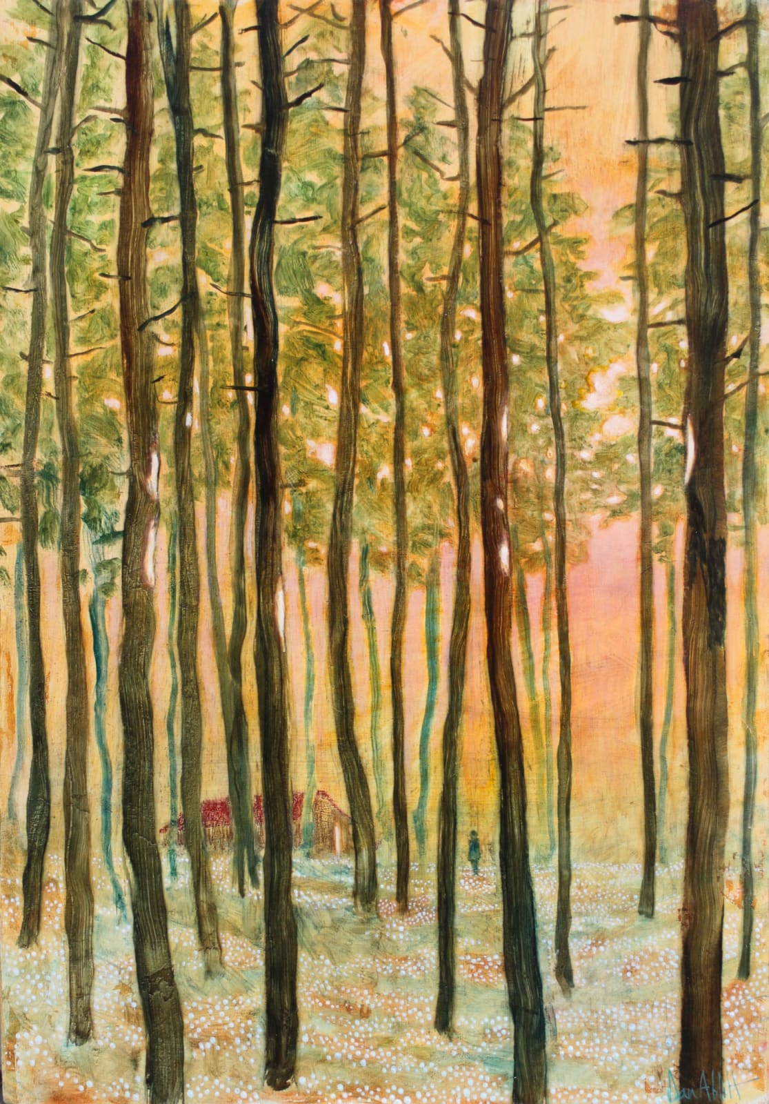 Daniel Ablitt 'Cabin (Setting Sun)', Oil on Panel