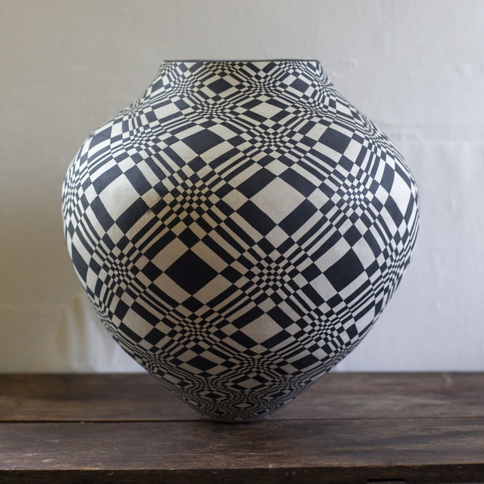 Ant & Di Edmonds - Tydd Pottery, Large Op-Art Vessel, 2024