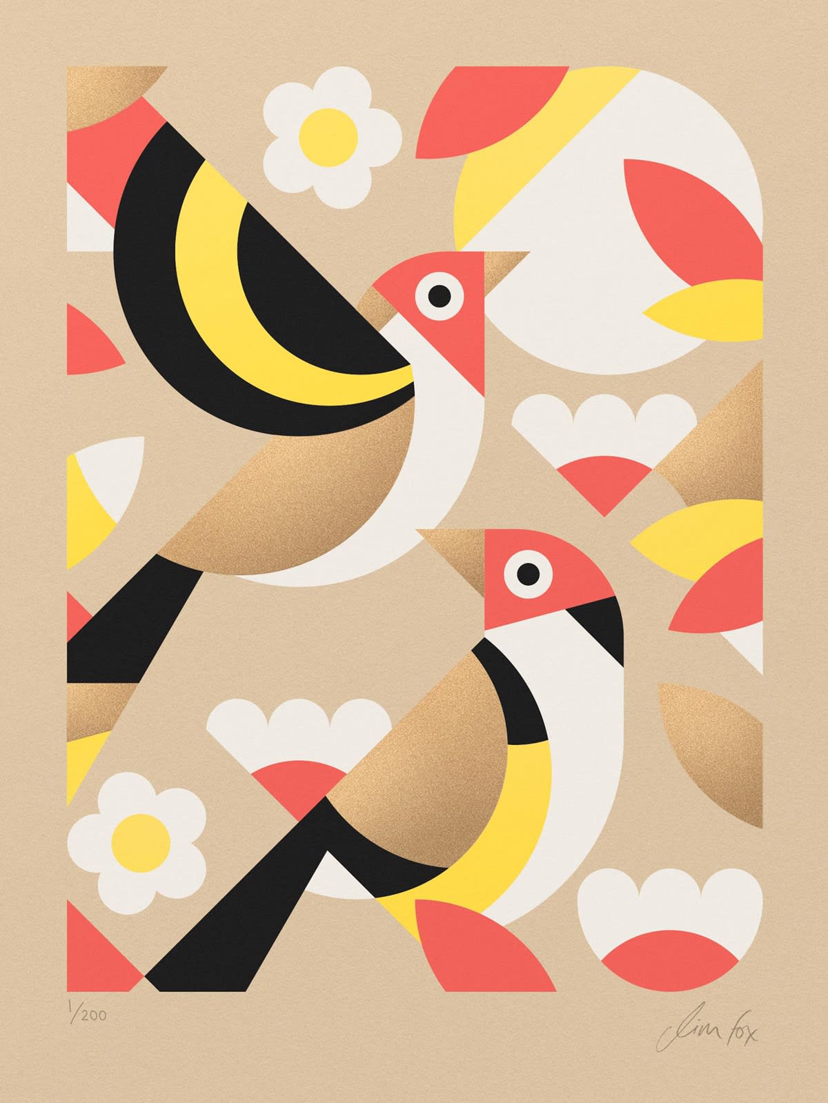 Jim Fox, Two Goldfinches