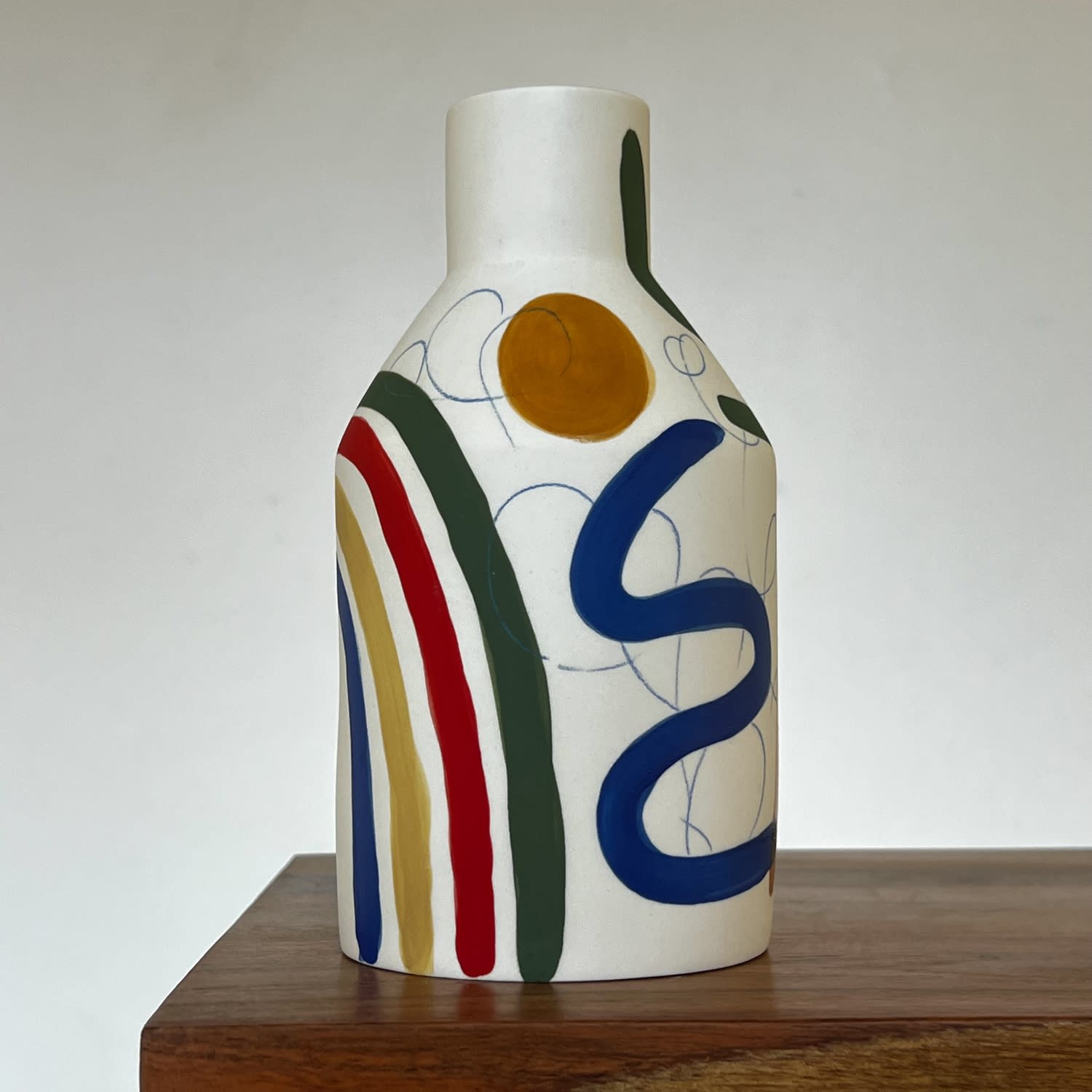 Sophie Alda, Tall Bottle - Porcelain Brushstroke