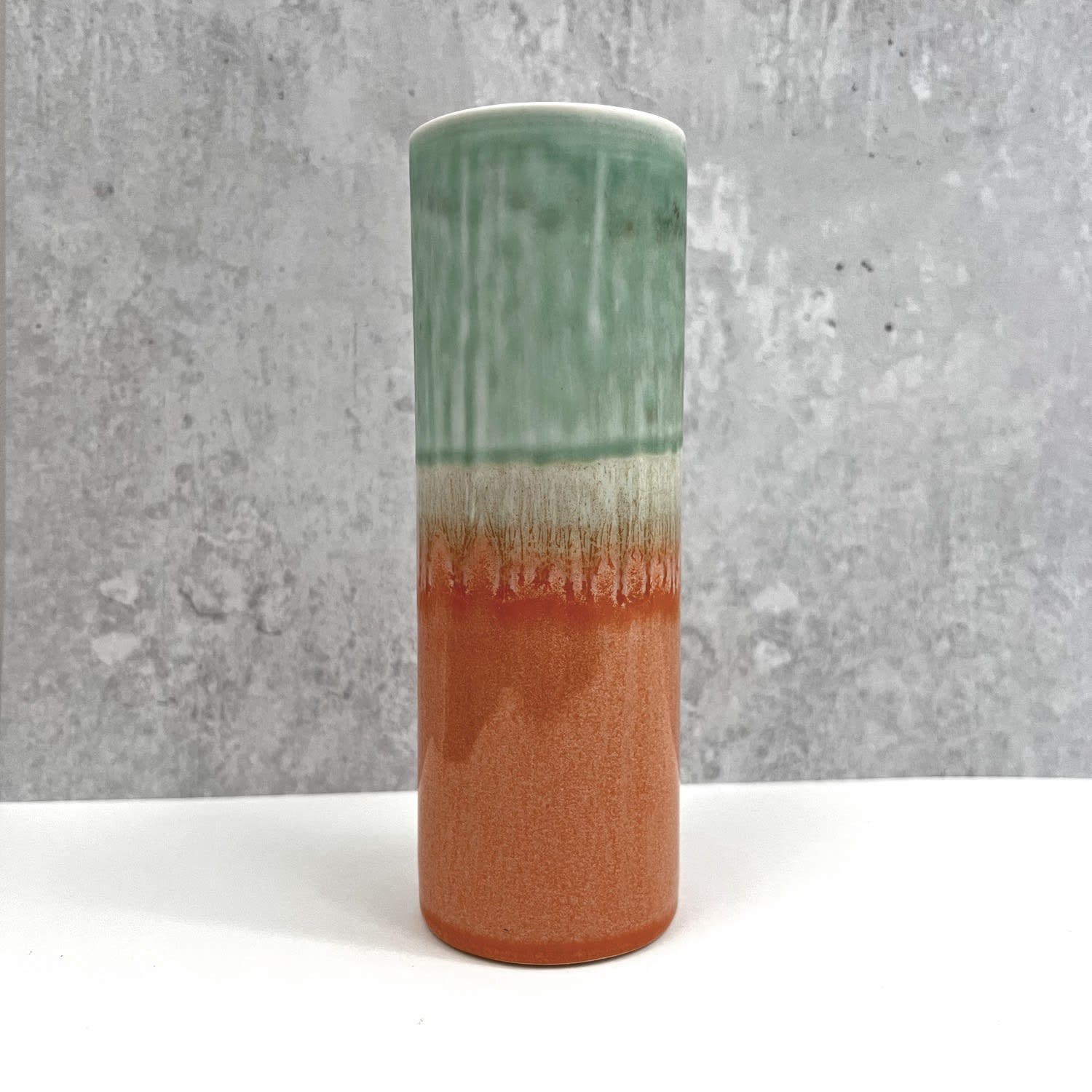 Yuta Segawa, Cylinder Vase - Duck Egg Blue & Salmon