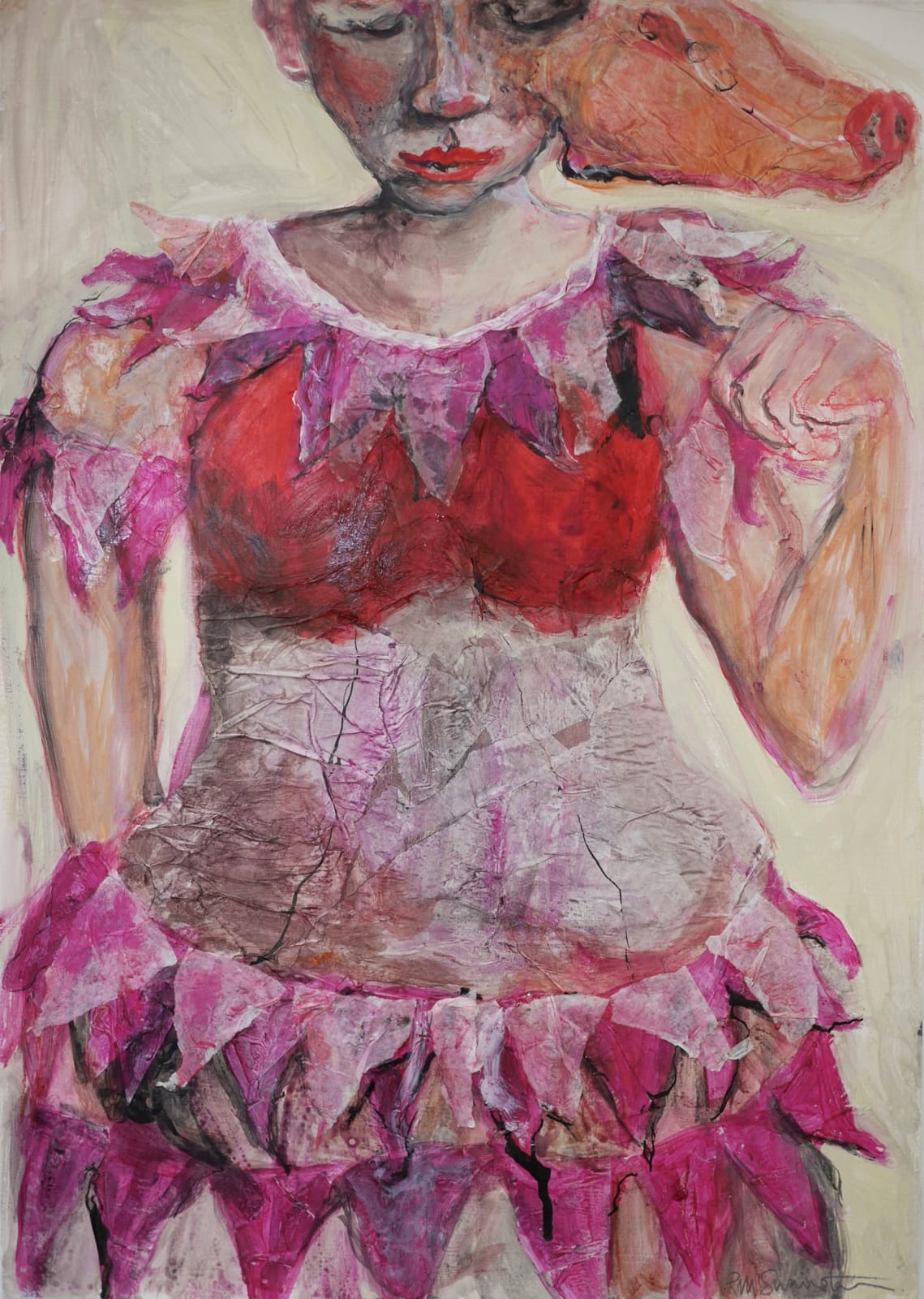 Rebecca Swainston, Performer With Pig Mask, 2024