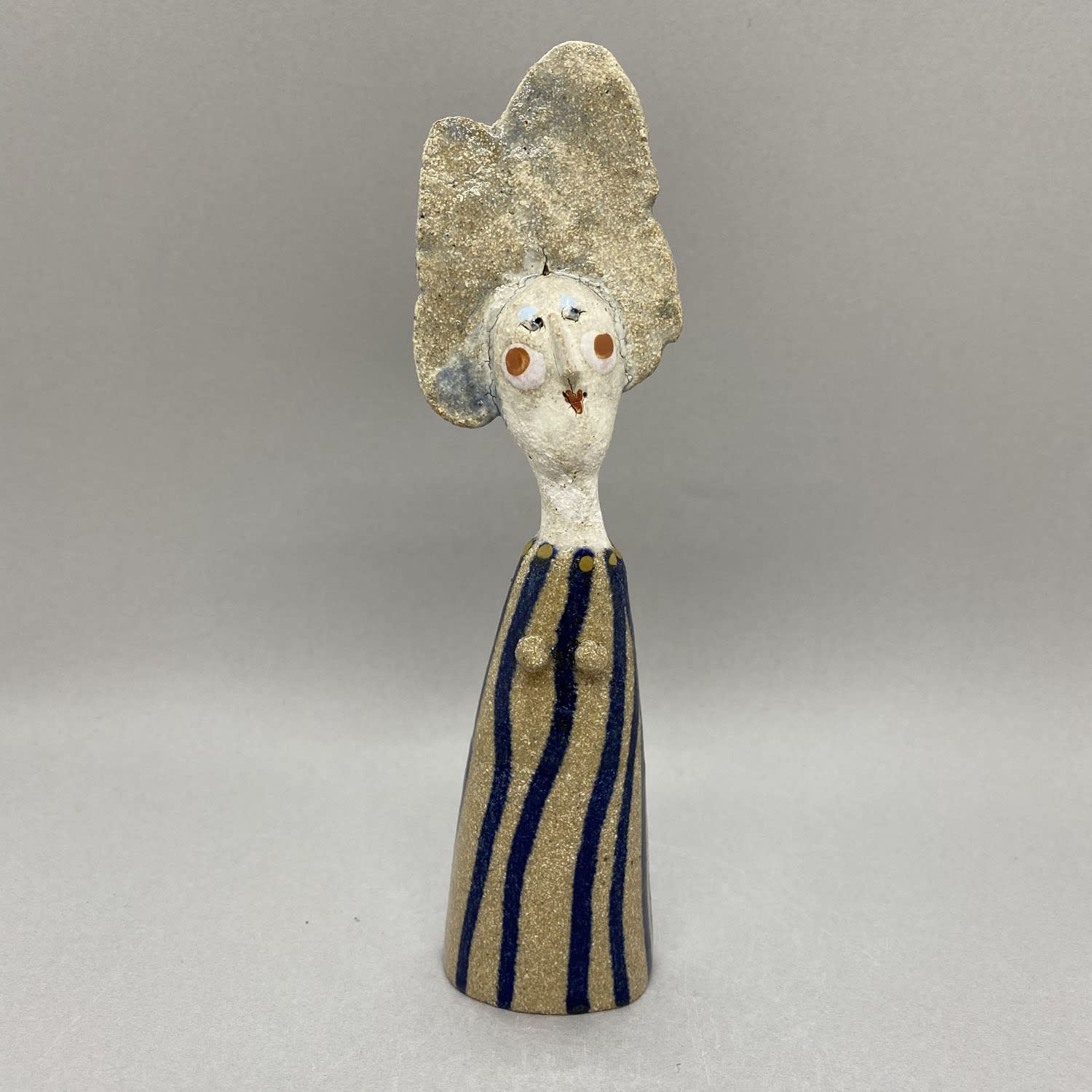 Jane Muir, Little Lady - Navy Vertical Lines , 2022