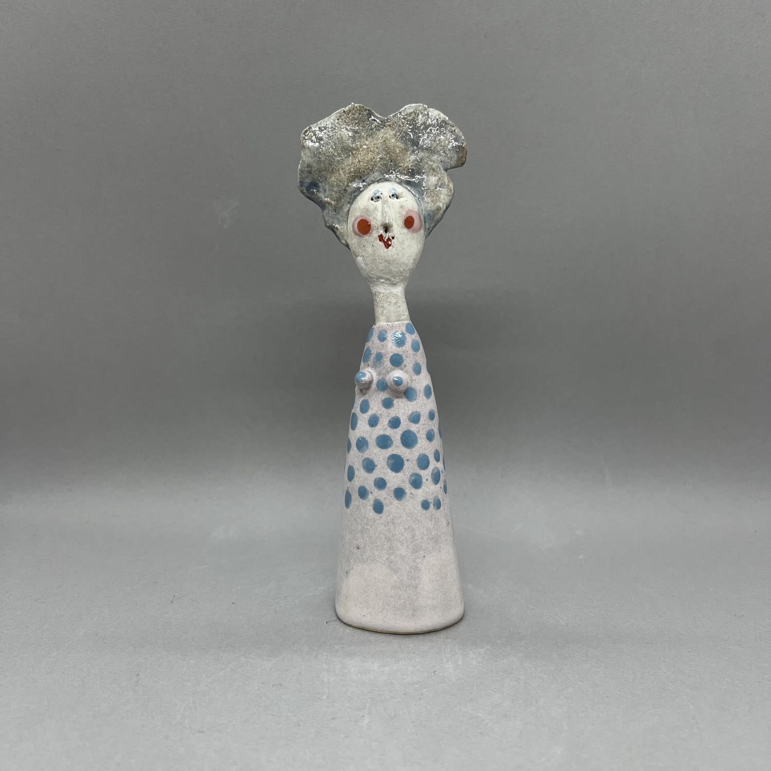 Jane Muir, Little Lady - Pale Pink, Aqua Spots