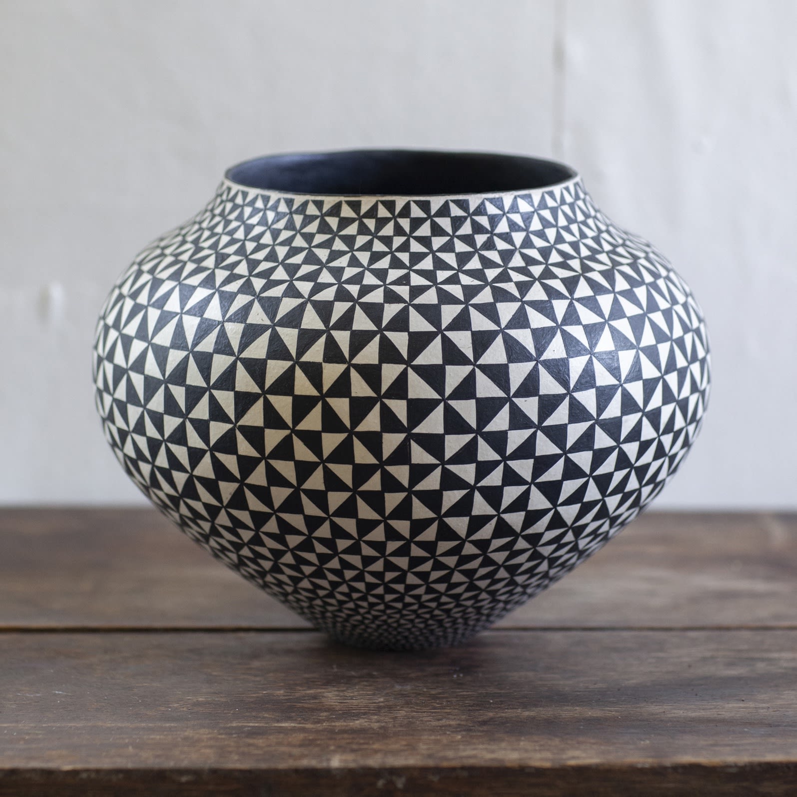 Ant & Di Edmonds - Tydd Pottery, Small Triangles Vessel, 2024