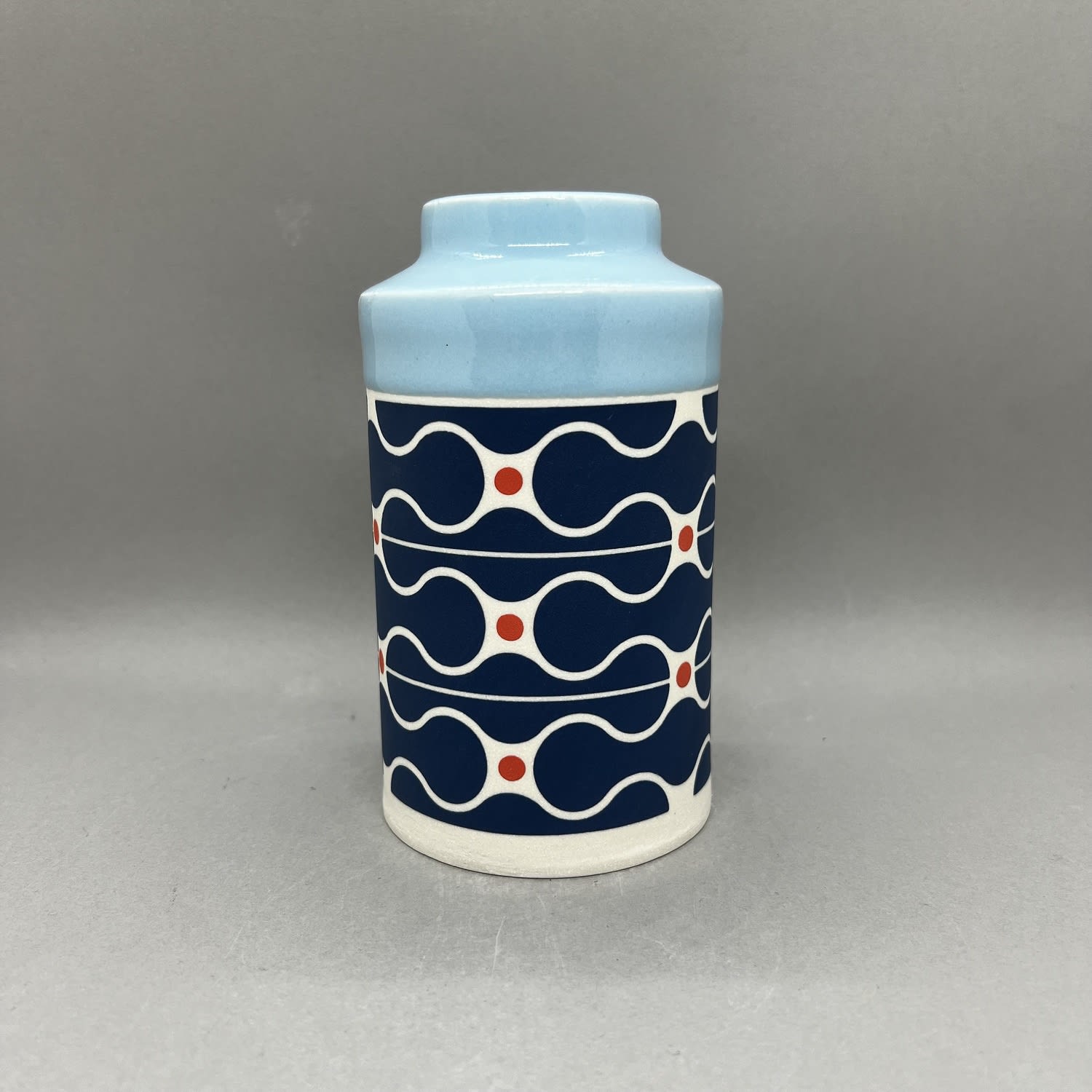 MapMap, Can Vase - Sky Blue, Navy & Red