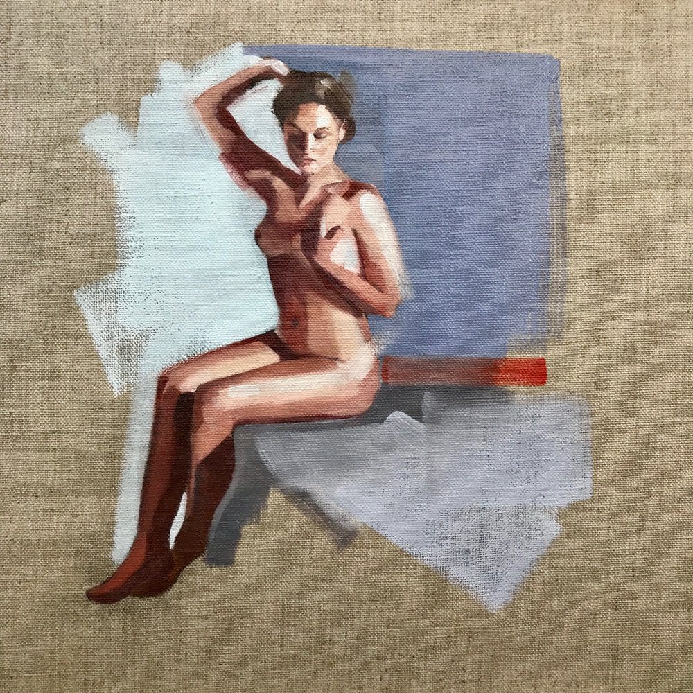 Clare Bonnet, Figure With Lavender Light, 2019