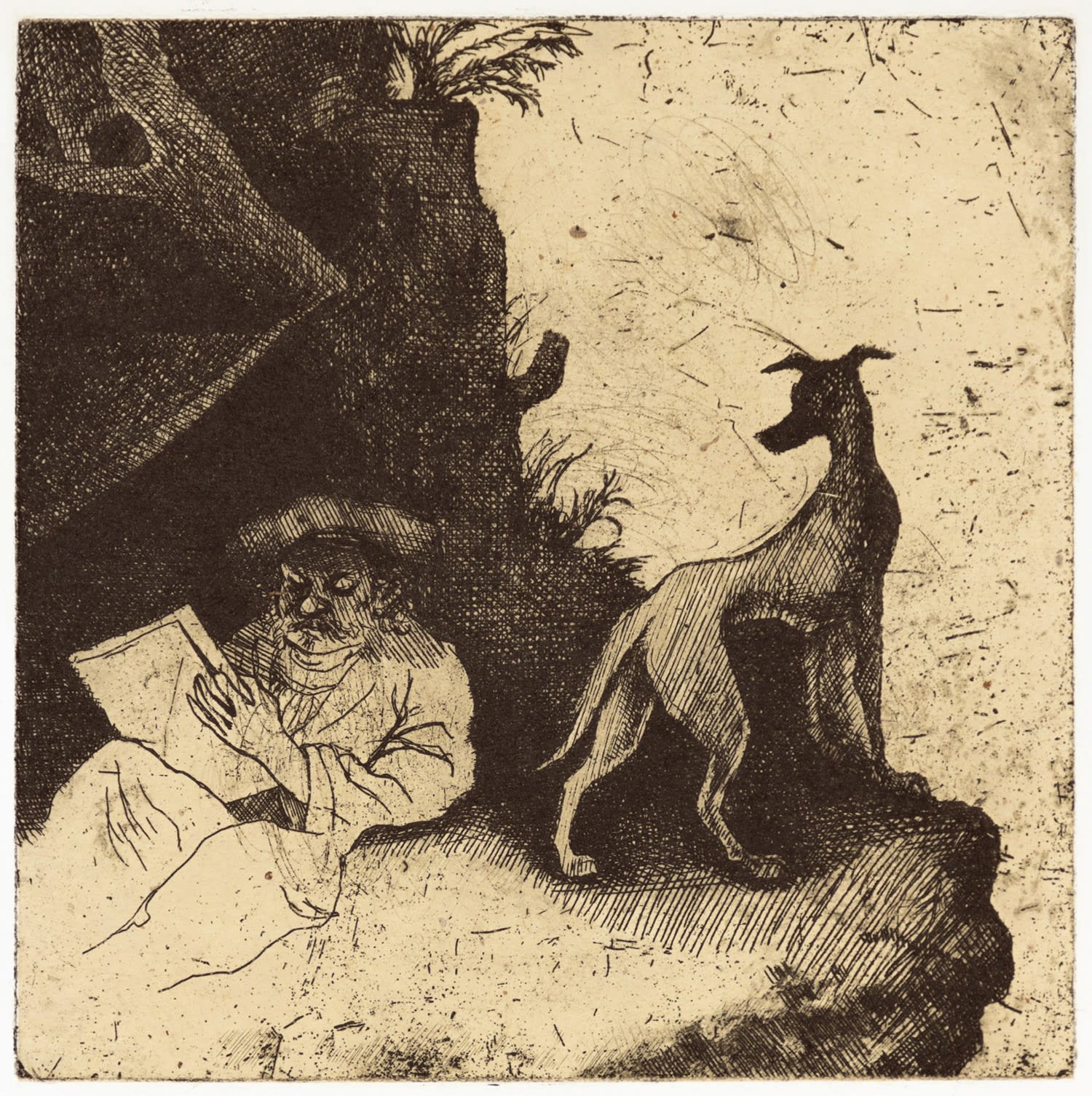 Mychael Barratt, Windhond - Rembrandt's Dog III, 2020