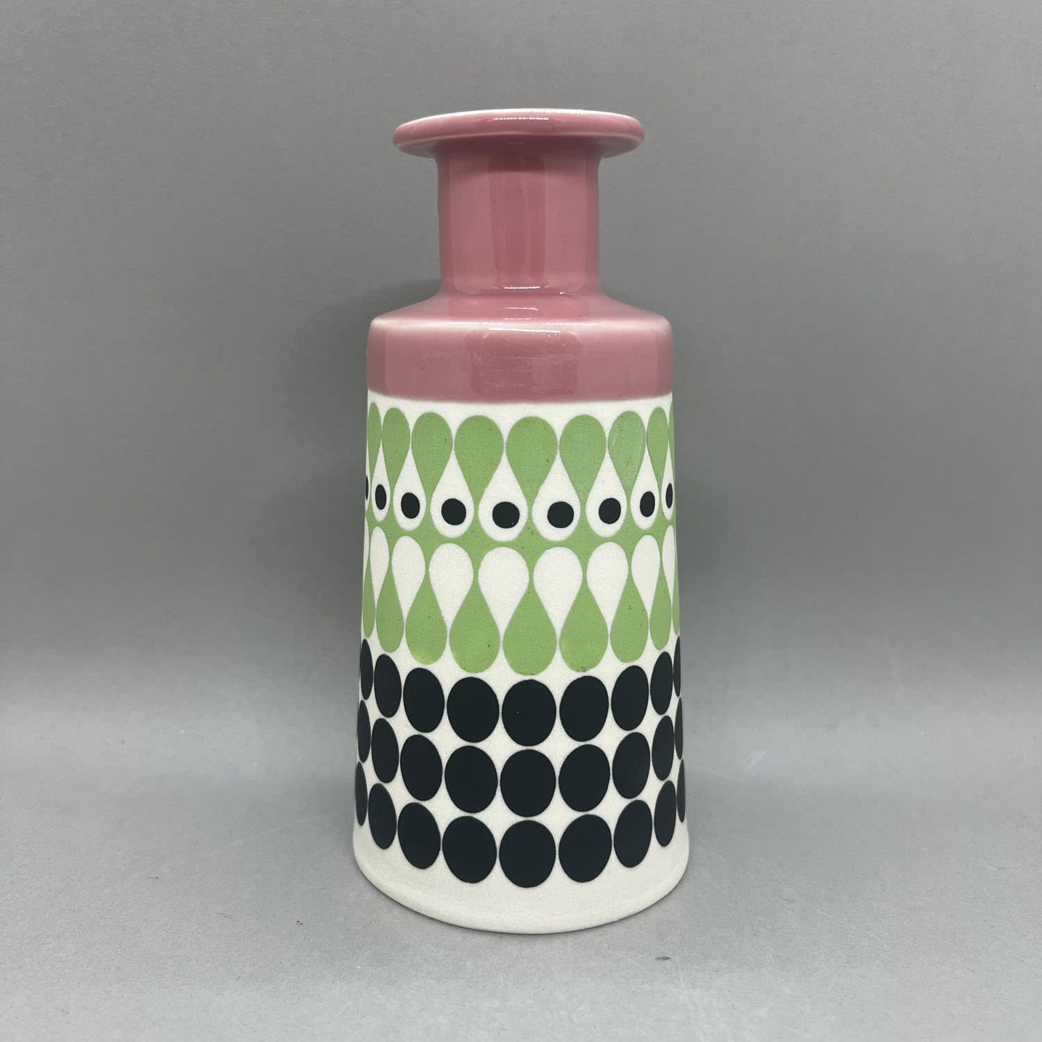 MapMap, Cone Bottle Vase - Pink, Mint & Black