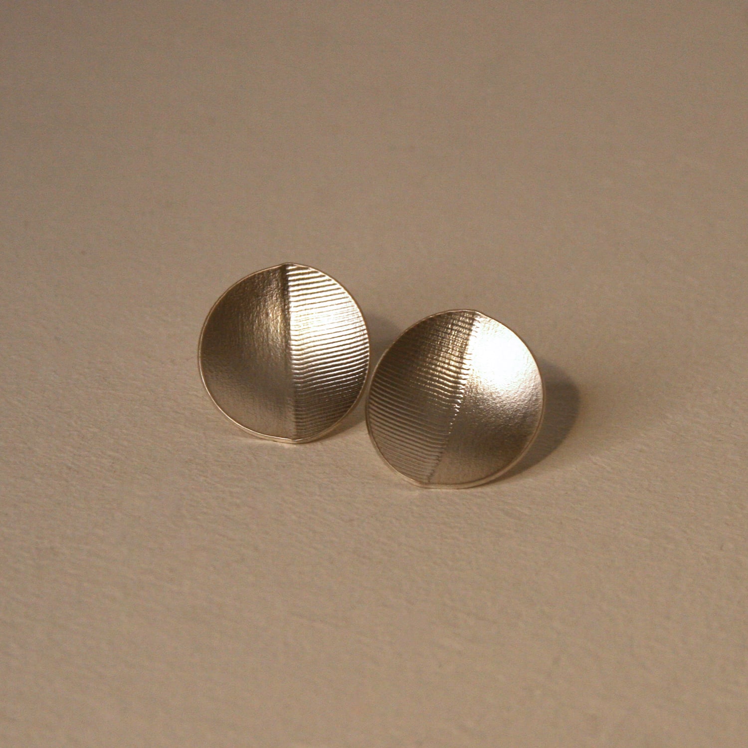 Kate Wilkinson, Large Silver Athena Earring Studs