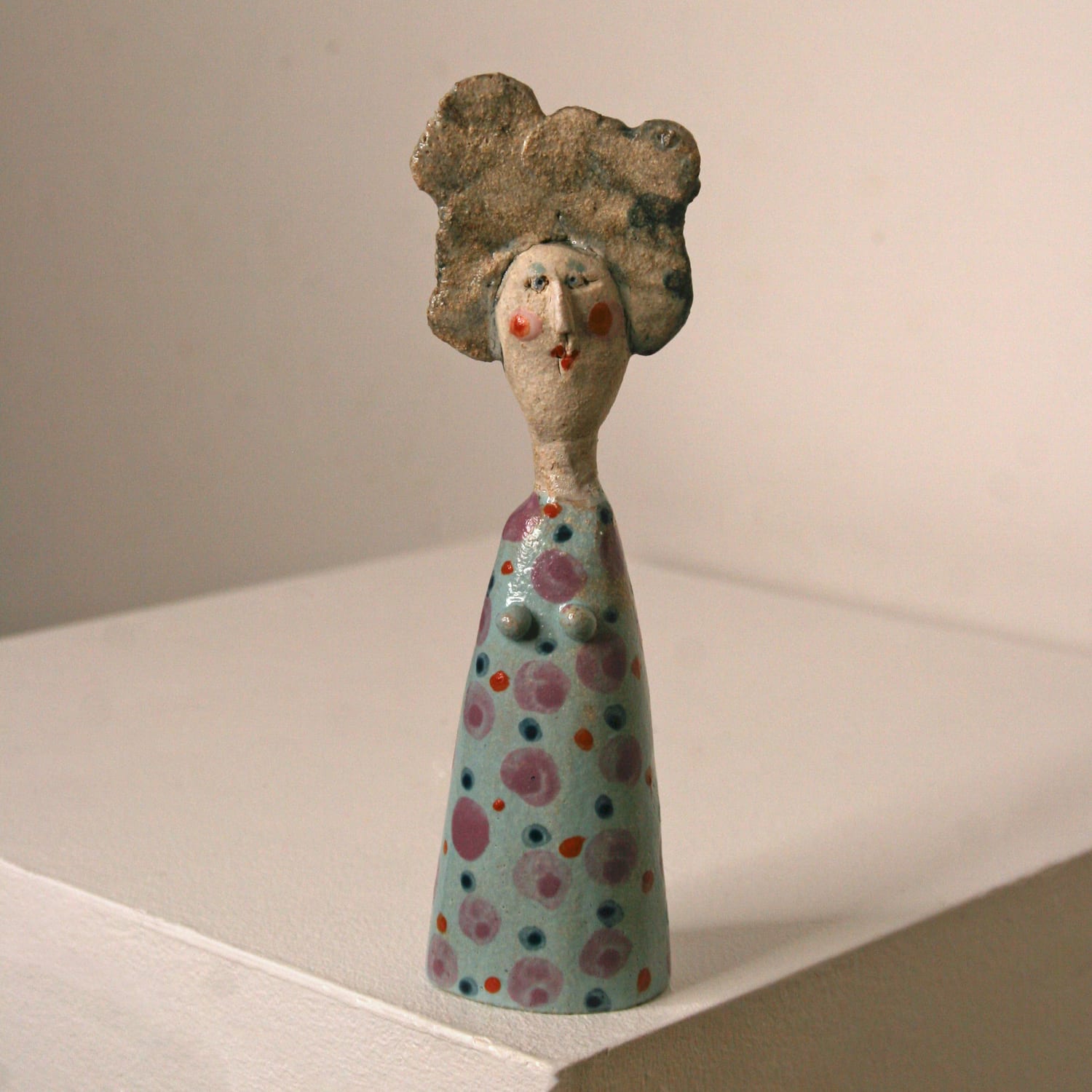 Jane Muir, Little Lady - Blue with Spotted Purple & Orange