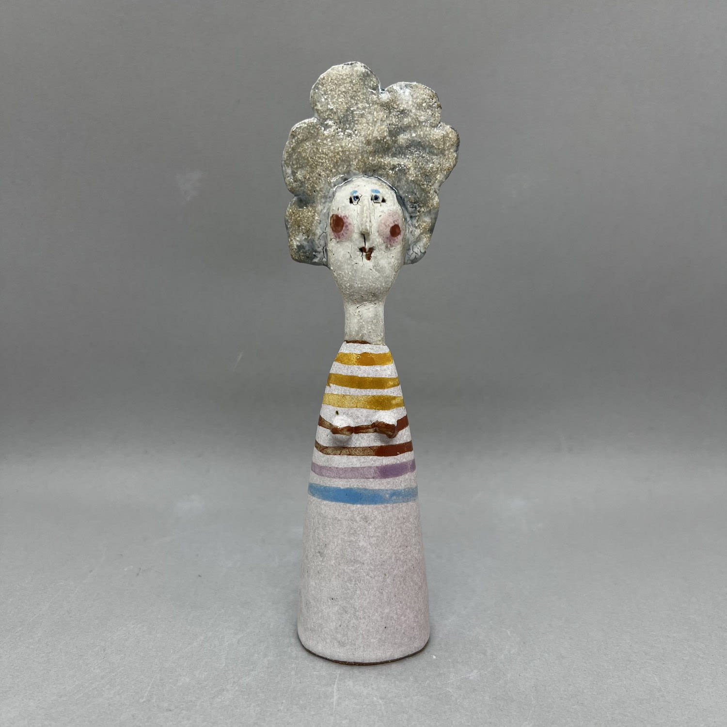 Jane Muir, Little Lady - Pale Pink with Orange, Blue & Red Rings