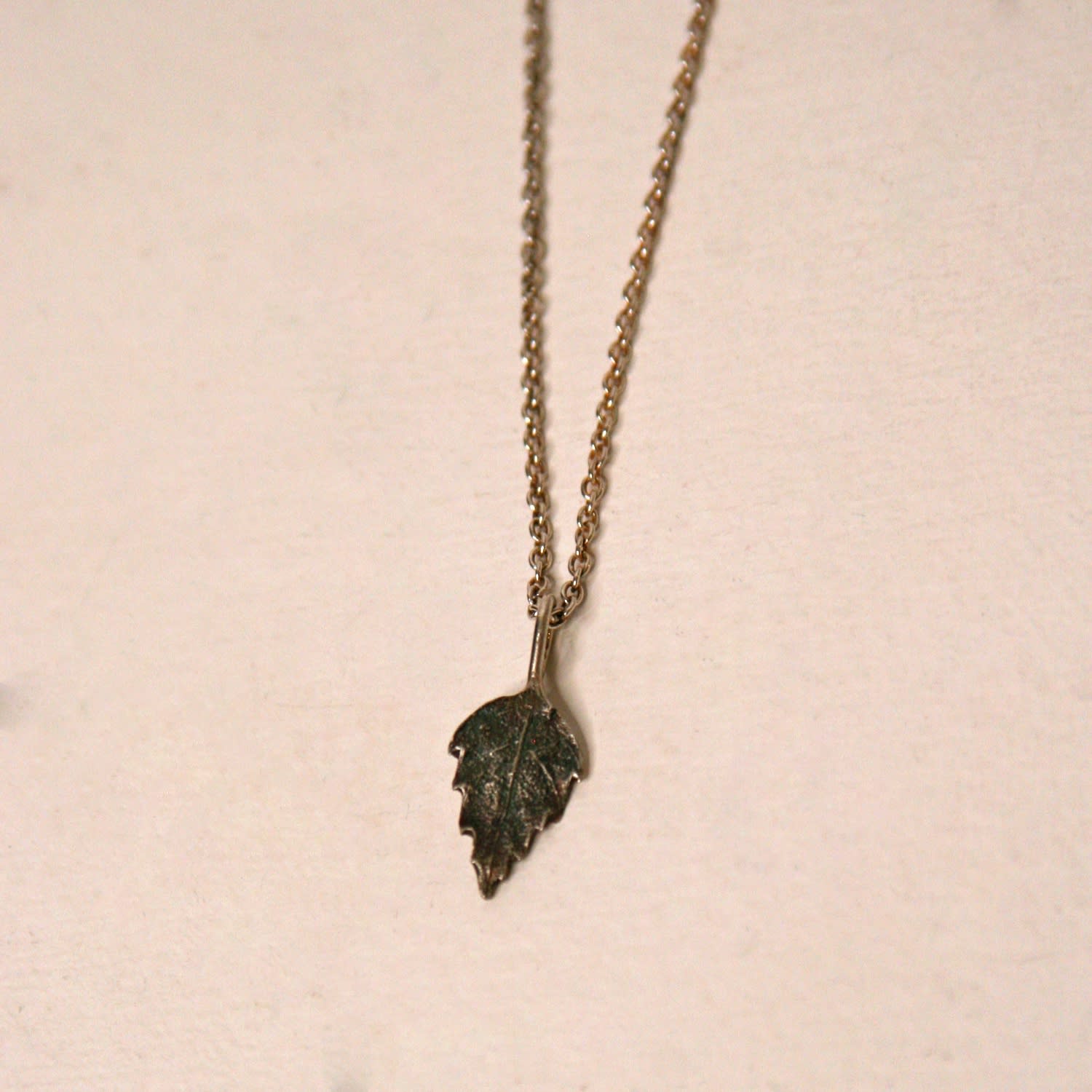 Lucy Jade Sylvester, Tiny Birch Leaf Pendant