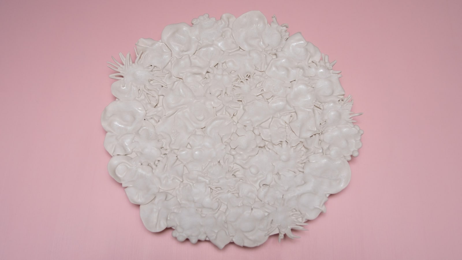 Emma Jagare, Pressed Flower Platter, White, 2020
