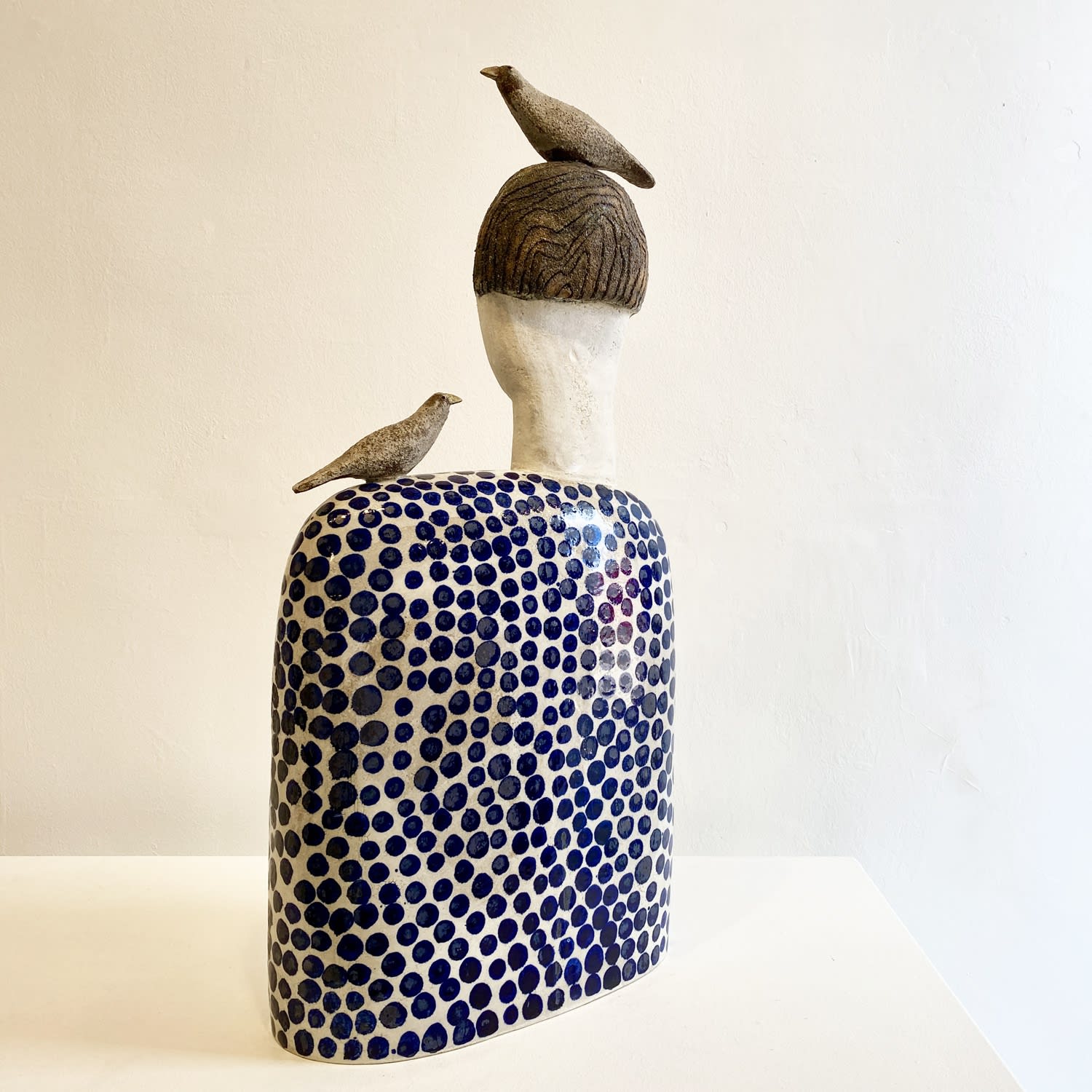Jane Muir, Bird-Head, Blue Spots , 2023