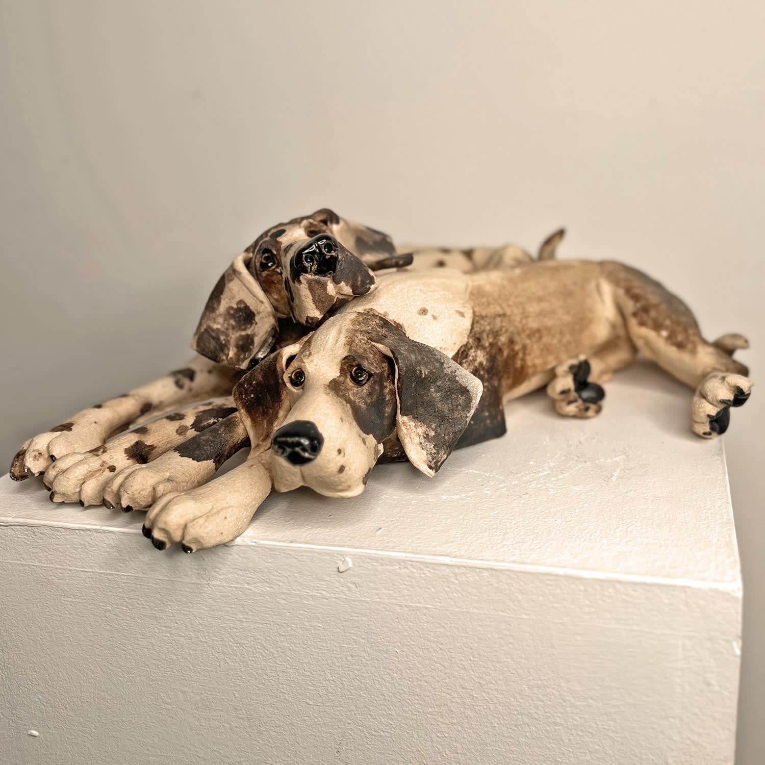 Virginia Dowe Edwards, Snuggling Spotty Dog & Patchy Dog