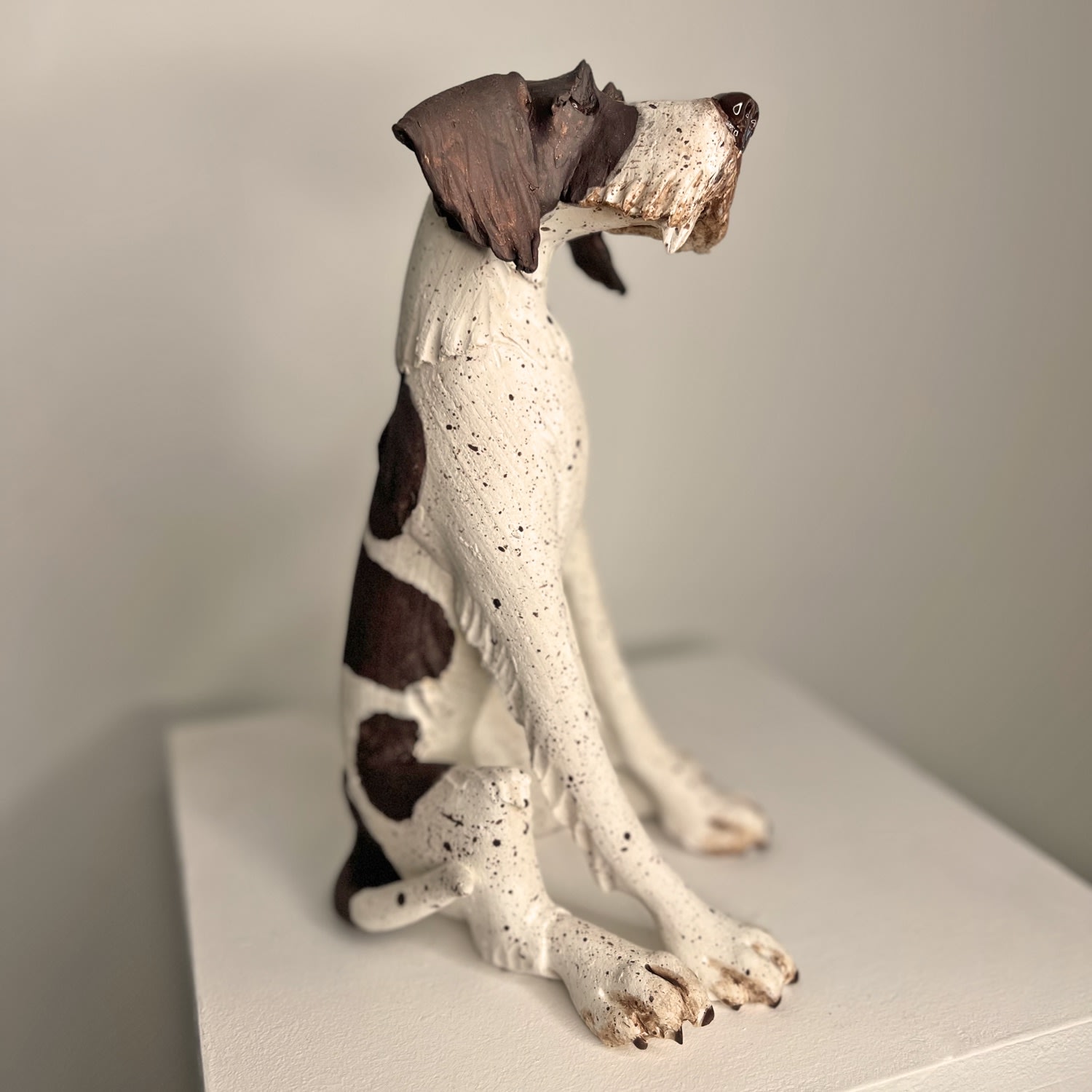 Virginia Dowe Edwards, Seated Brown & White Wire-Haired Pointer , 2025
