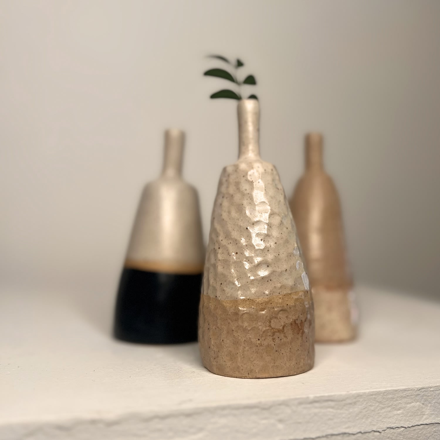 Jode Pankhurst, Small Dimple Vase - White & Cream, 2025