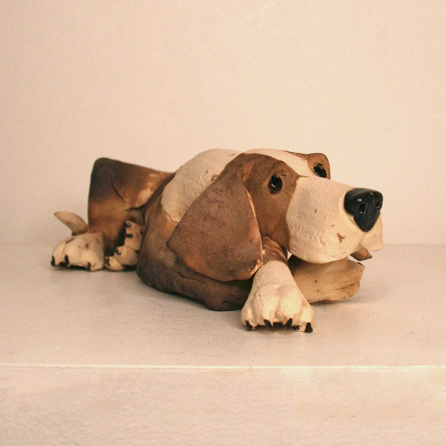 Virginia Dowe Edwards, Lying Down Cross-Legged Patchy Dog, 2025