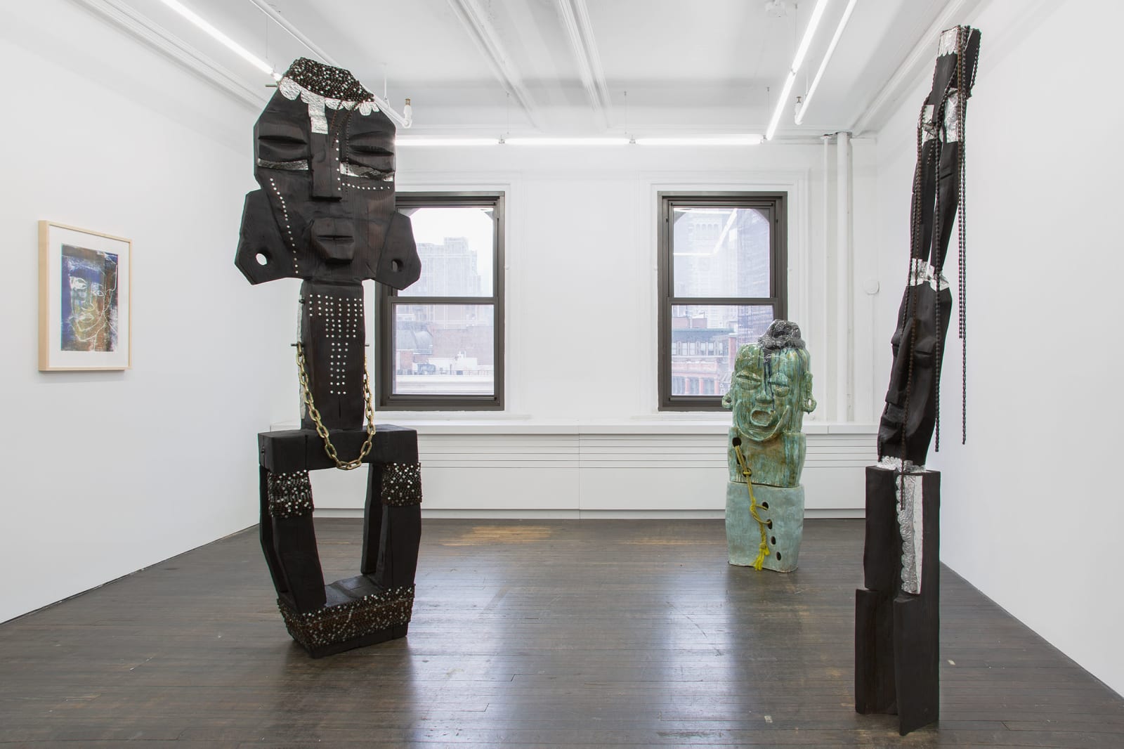 <p>Installation view: 'Ebika Bya ba Kuchu mu Buganda (Kuchu Clans of Buganda)', Gordon Robichaux, New York, NY (2020). <span>Photo by Gregory Carideo.</span></p>