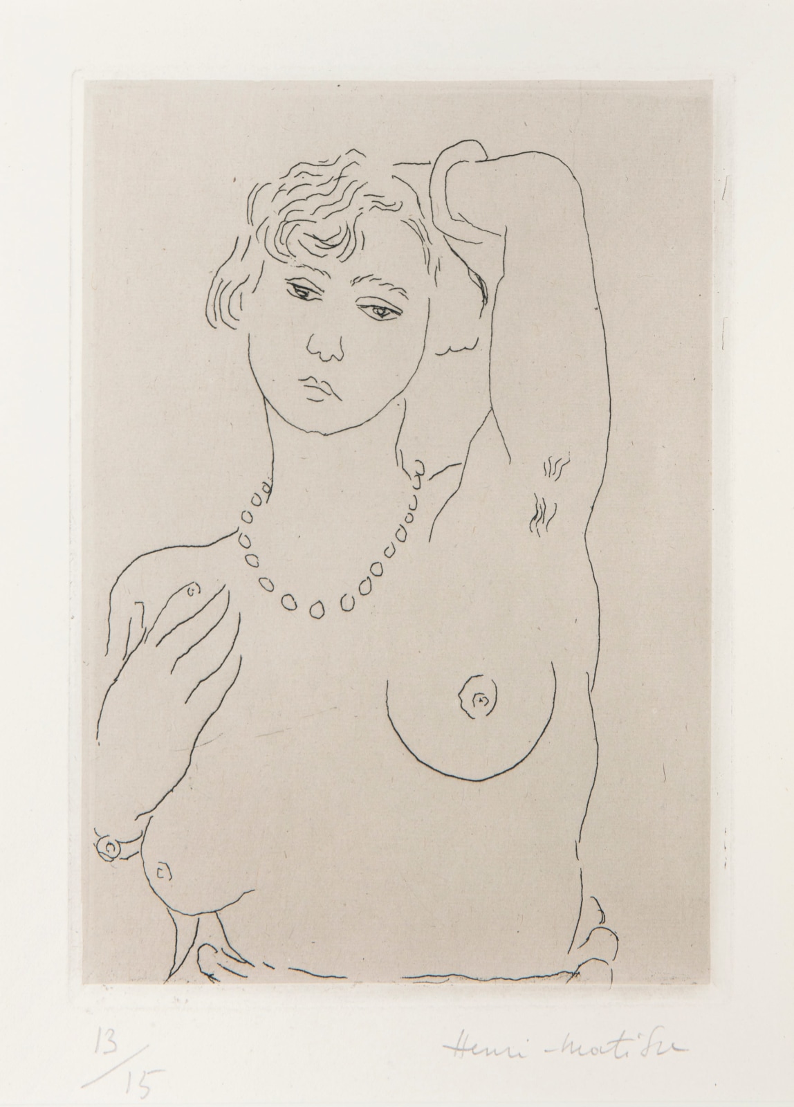 Henri Matisse, Buste de femme avec collier et bracelet (Bust of a Woman with Necklace and Bracelet), 1926