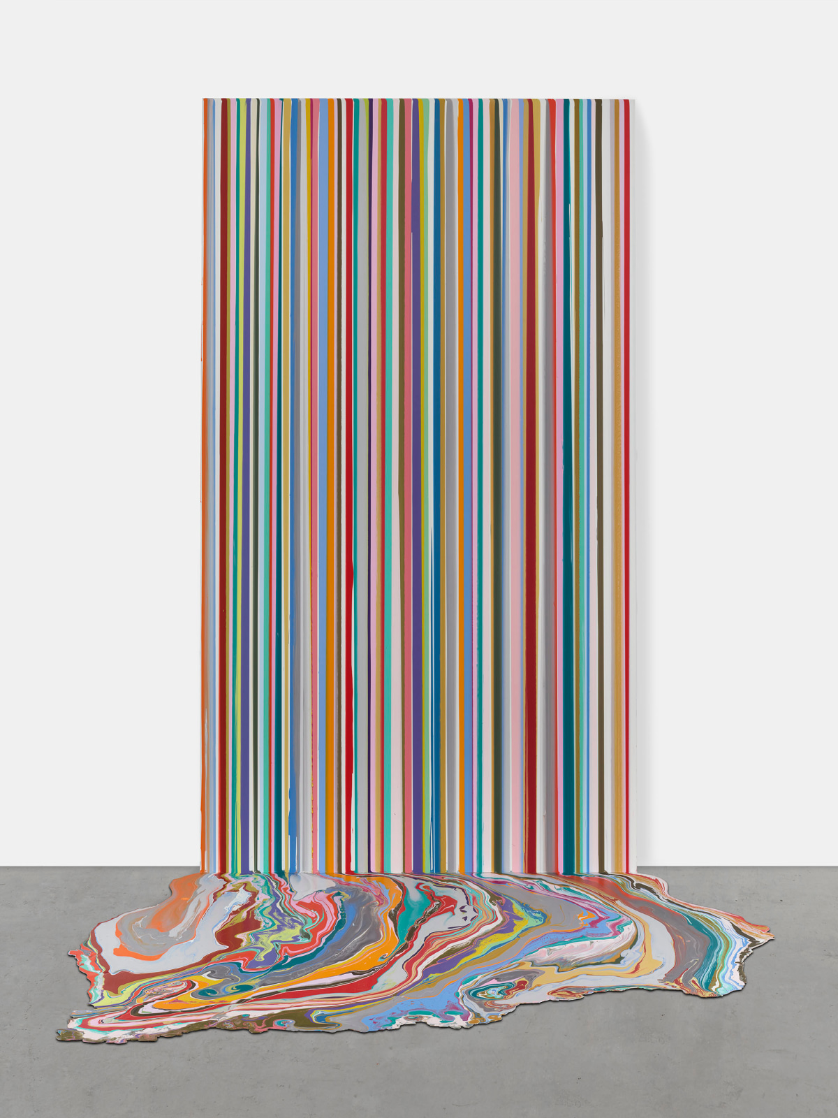 Ian Davenport, White Tide, 2024