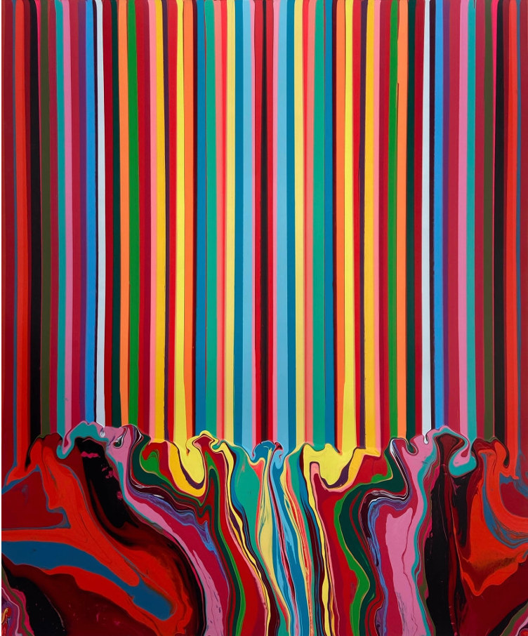 Ian Davenport, The Bottom is the Top, 2024